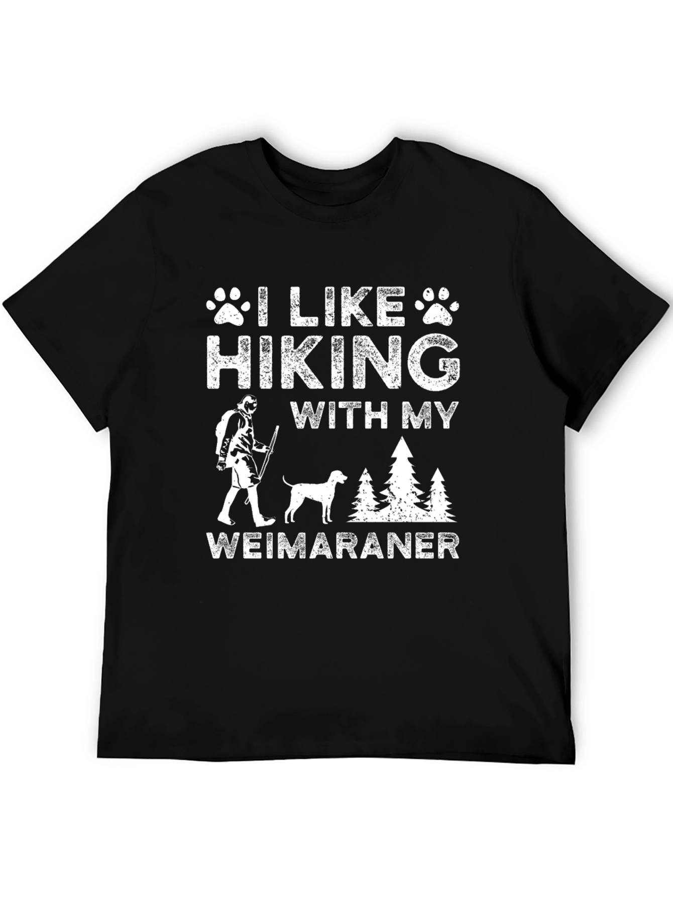 Hiking With My Weimaraner Graphic T-Shirt