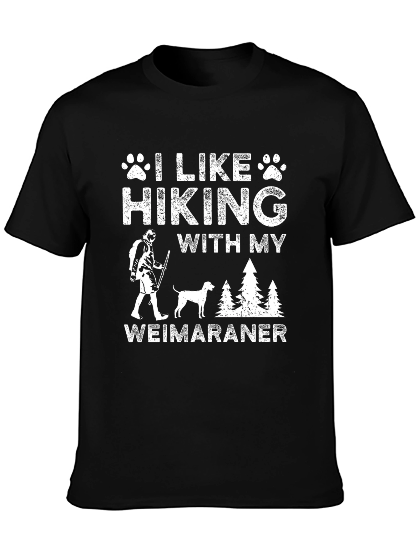 Hiking With My Weimaraner Graphic T-Shirt