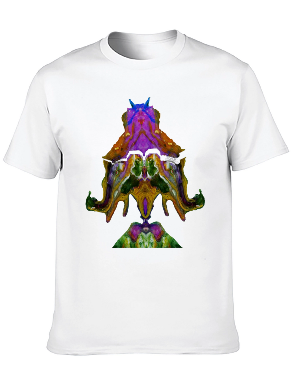 Abstract Octopus Design Black T-Shirt