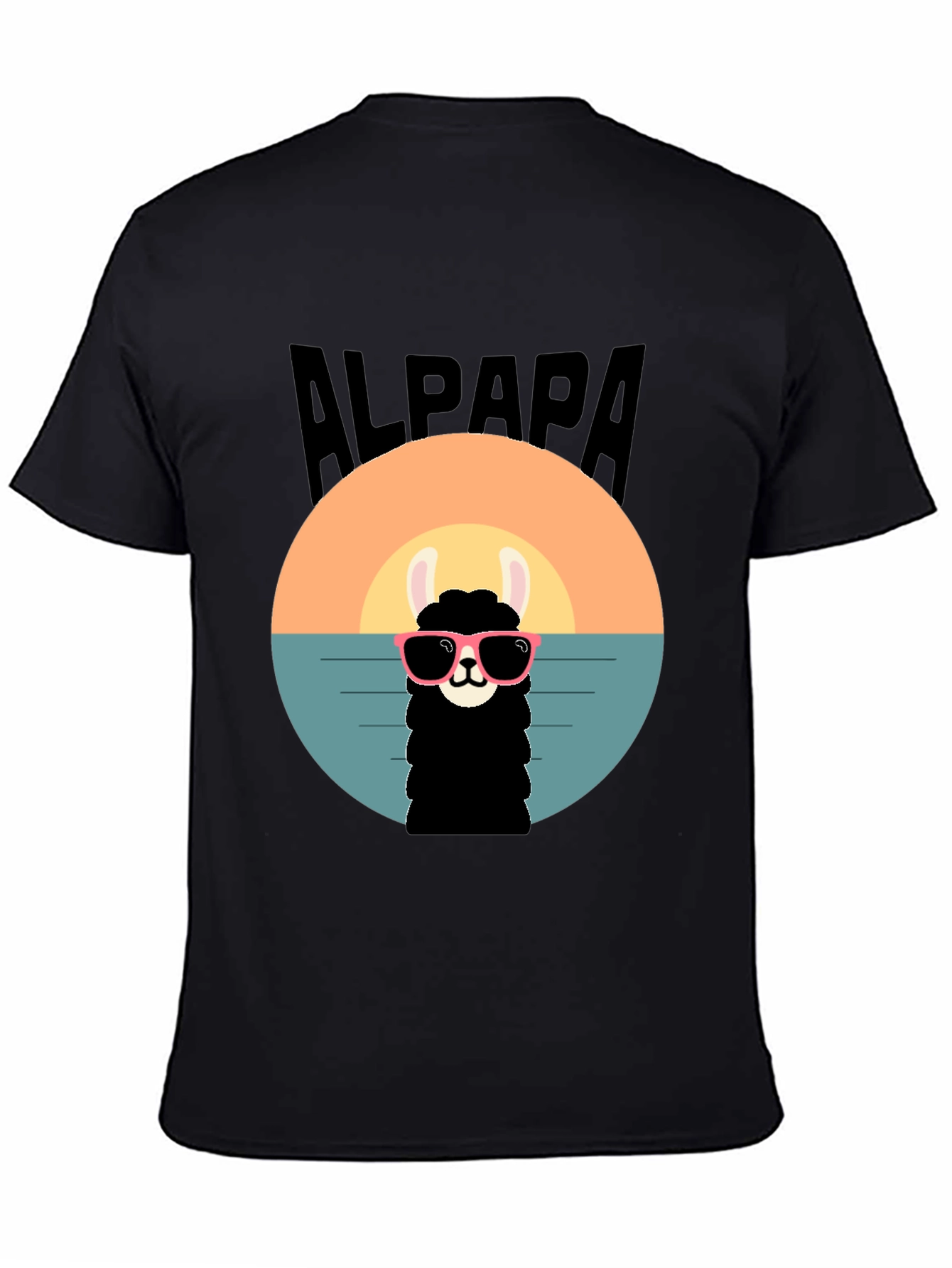 Cool Alpaca Sunset T-Shirt - Soft Cotton Tee
