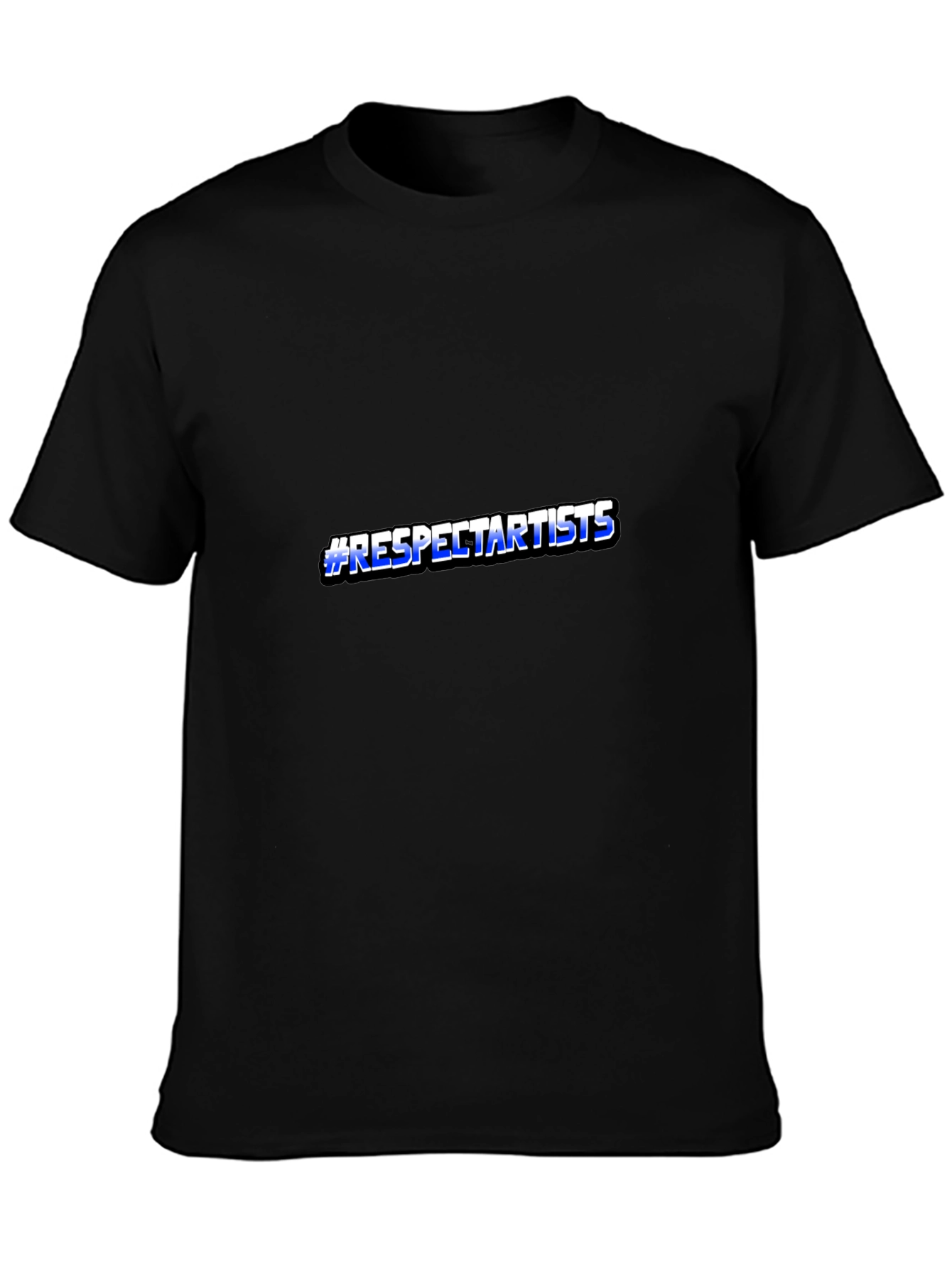 #RespectArtists Black Crew Neck Short Sleeve T-Shirt