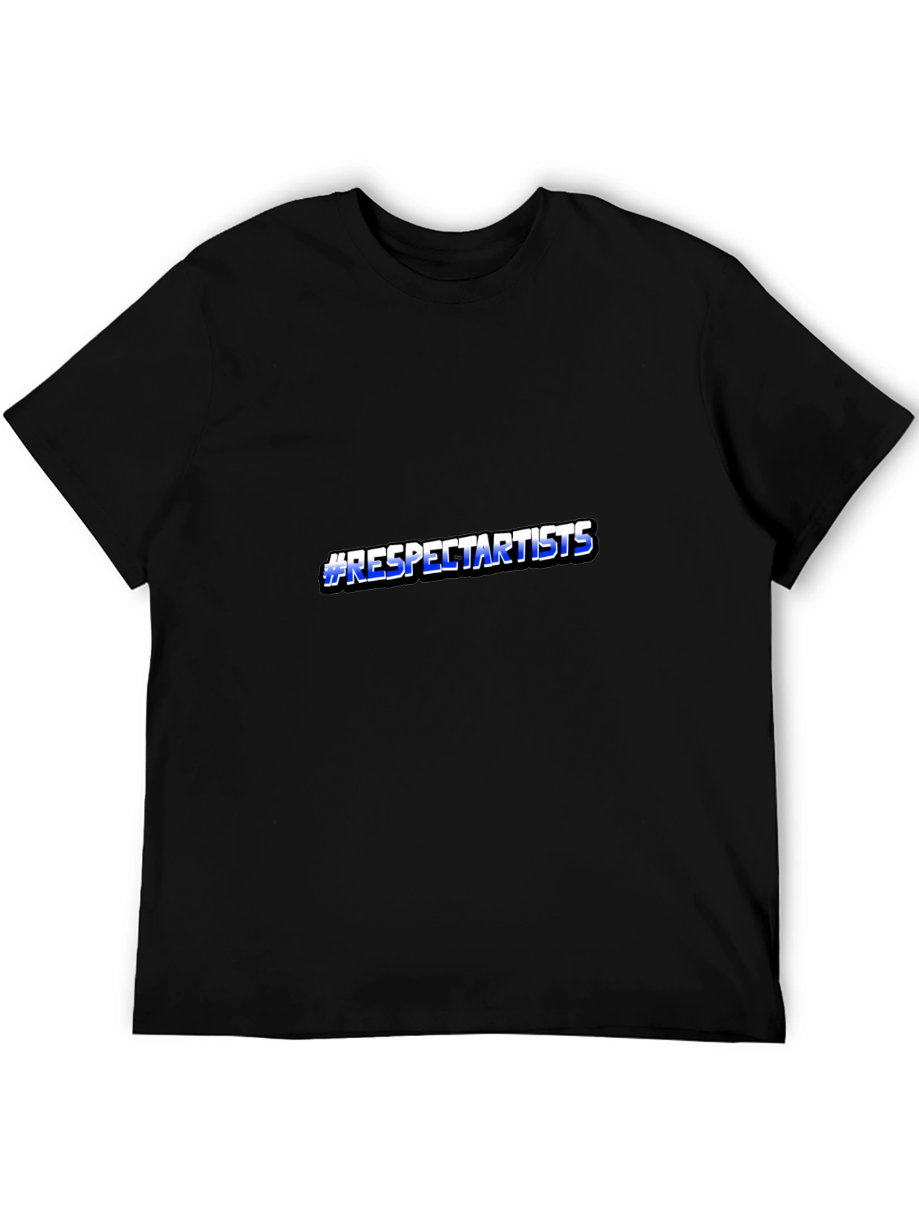 #RespectArtists Black Crew Neck Short Sleeve T-Shirt
