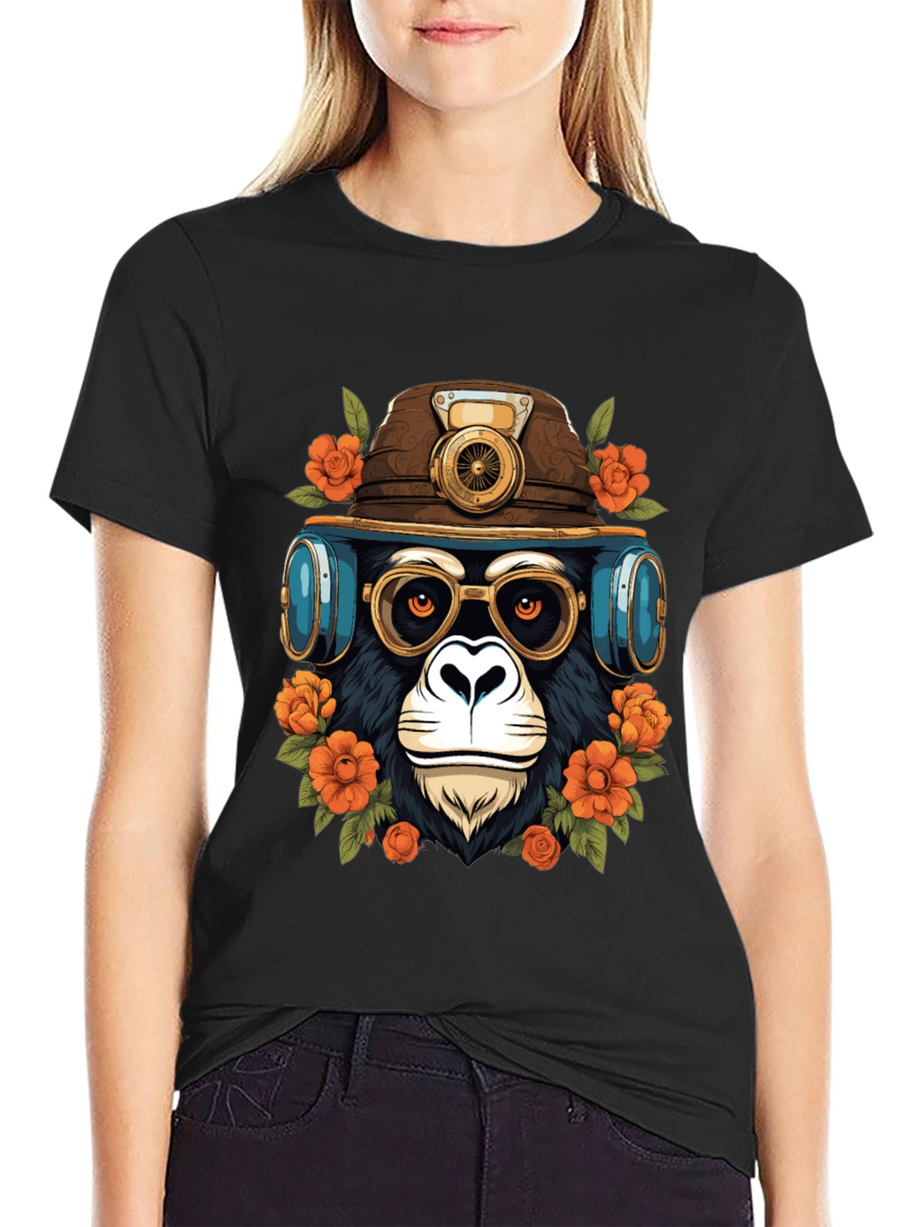 Steampunk Monkey Graphic Tee