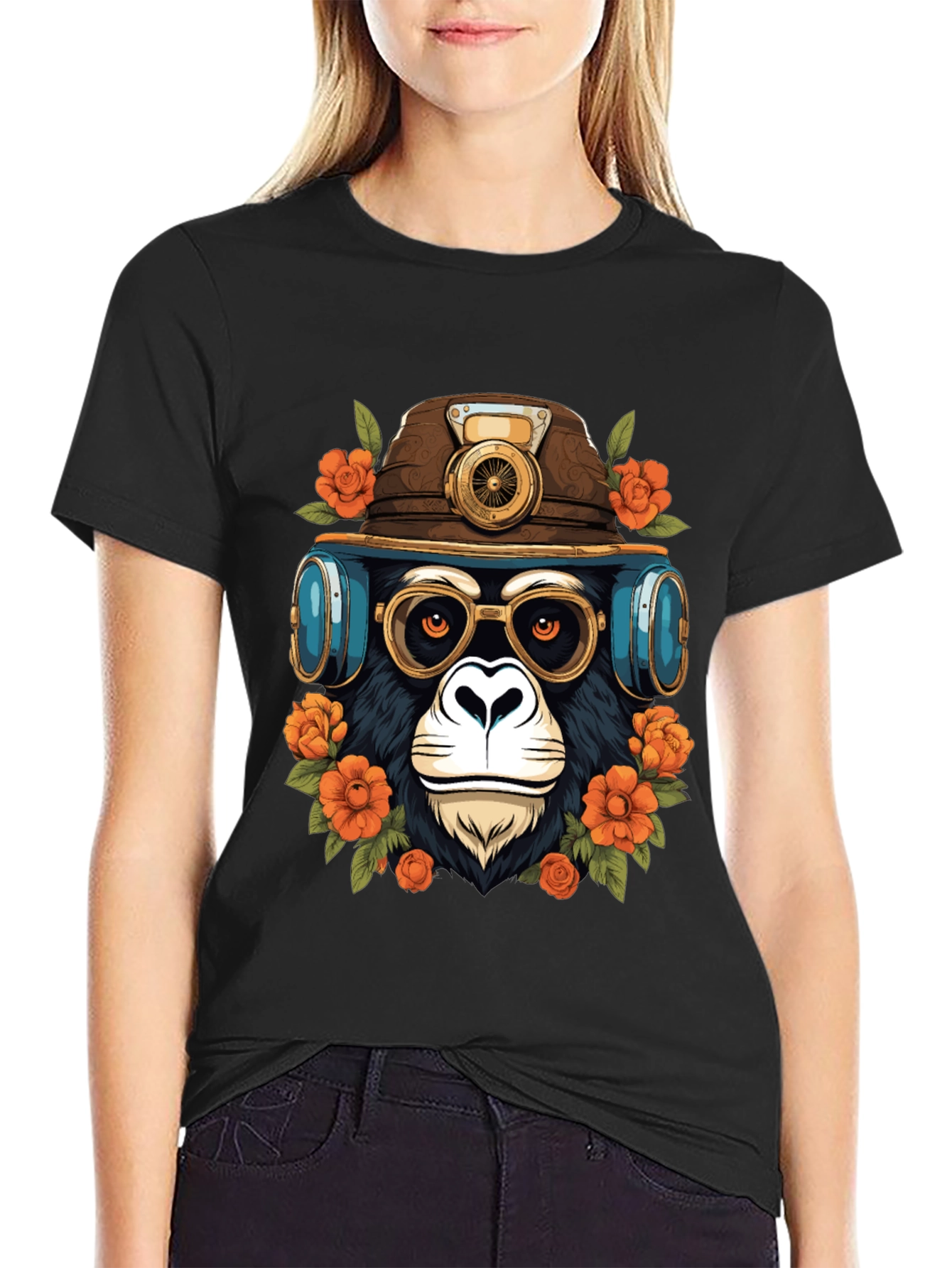 Steampunk Monkey Graphic Tee