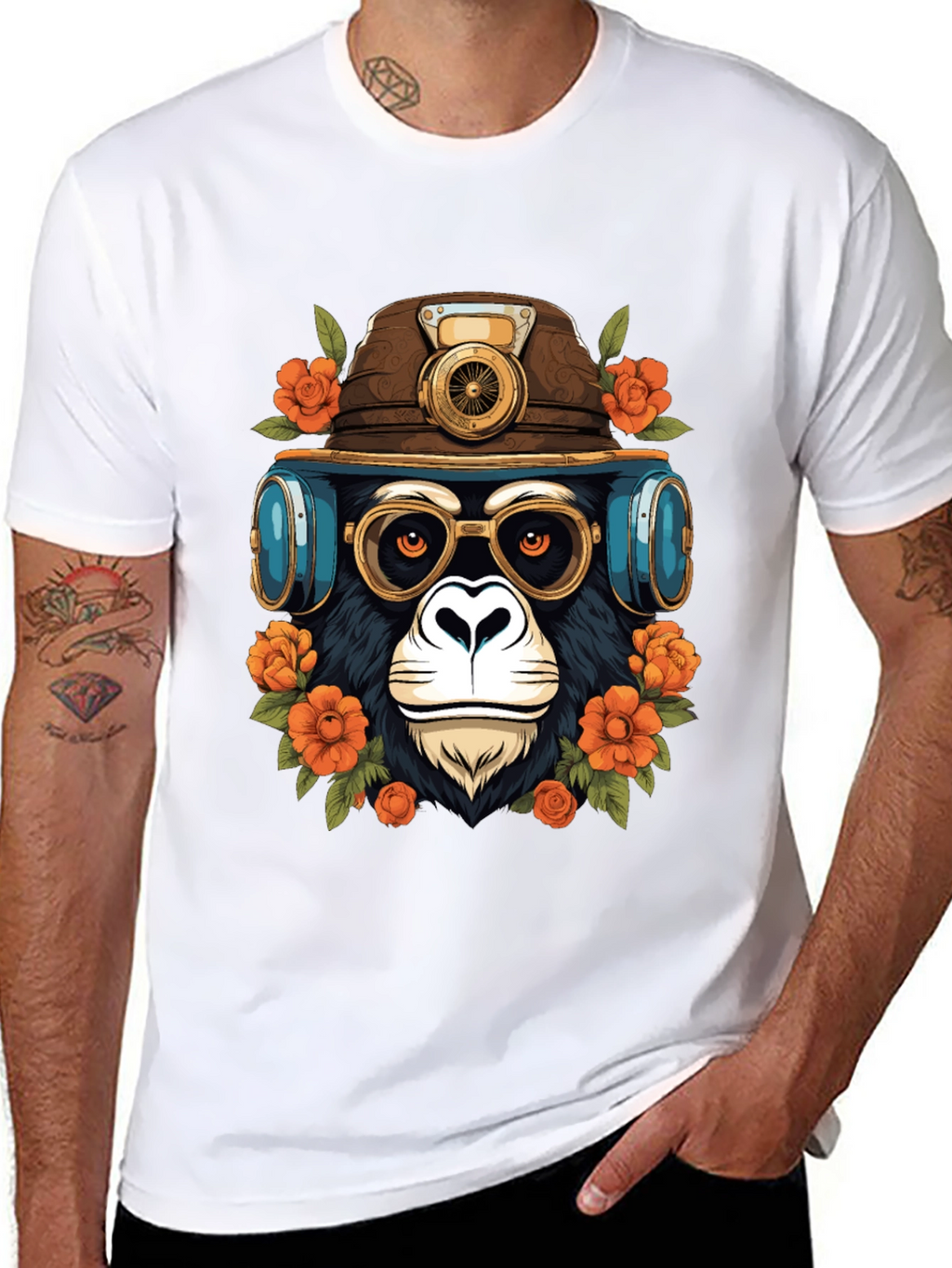 Steampunk Monkey Graphic Tee
