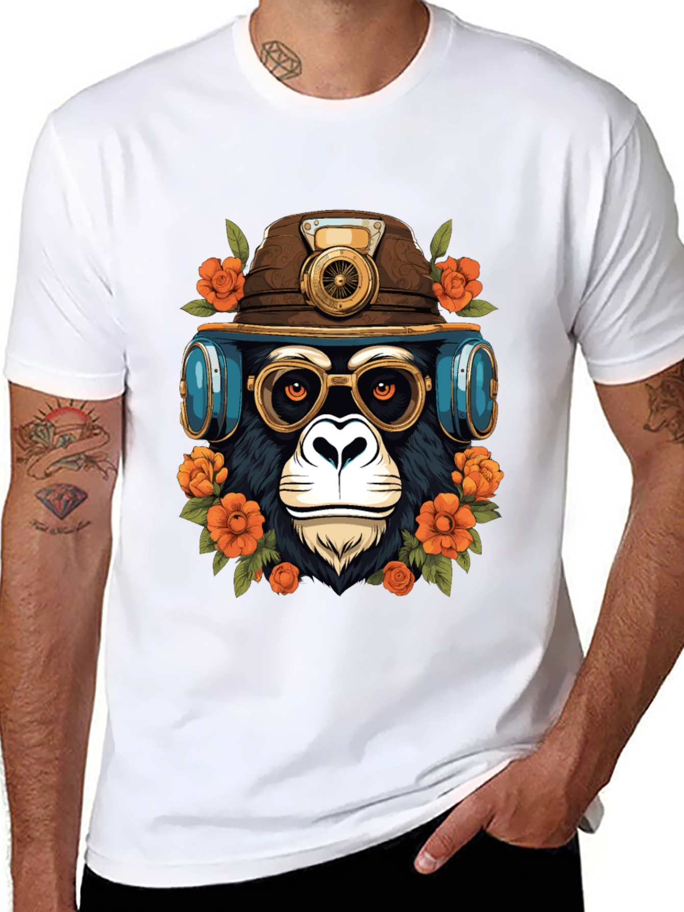 Steampunk Monkey Graphic Tee