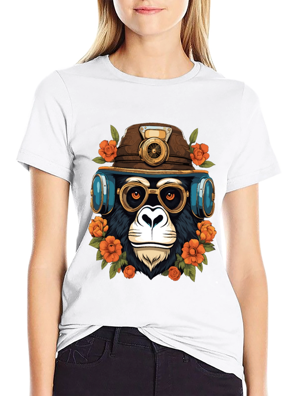 Steampunk Monkey Graphic Tee