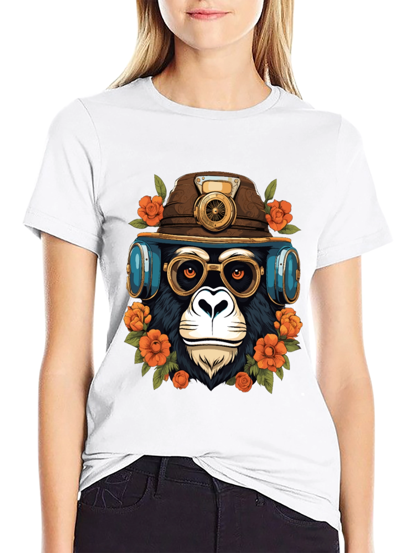 Steampunk Monkey Graphic Tee