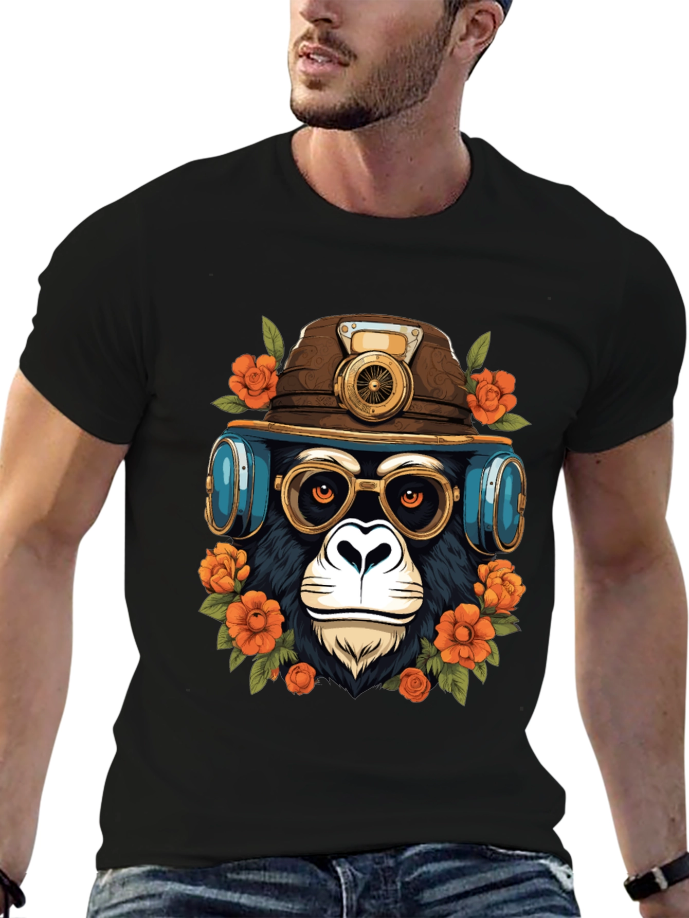 Steampunk Monkey Graphic Tee