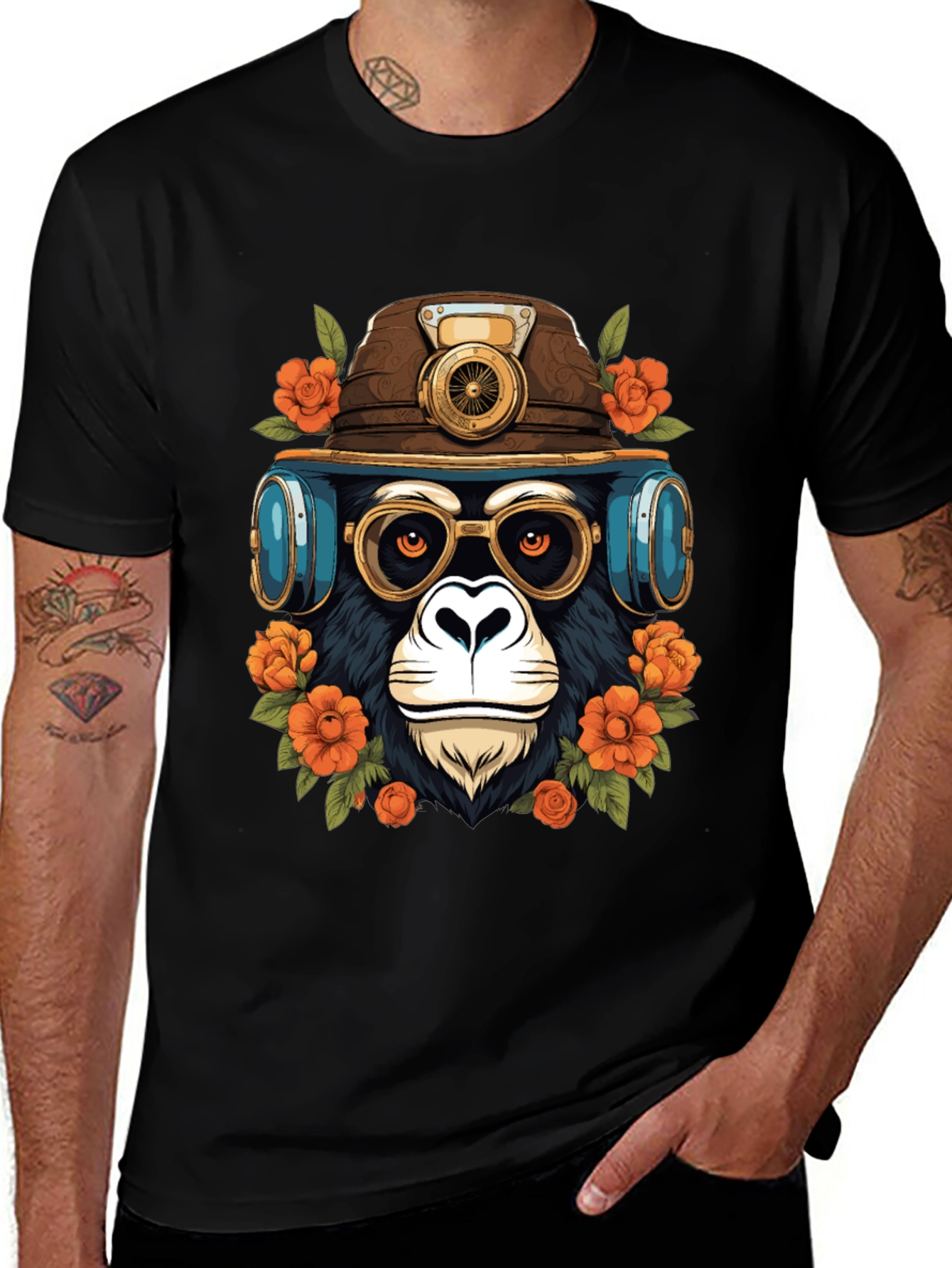 Steampunk Monkey Graphic Tee