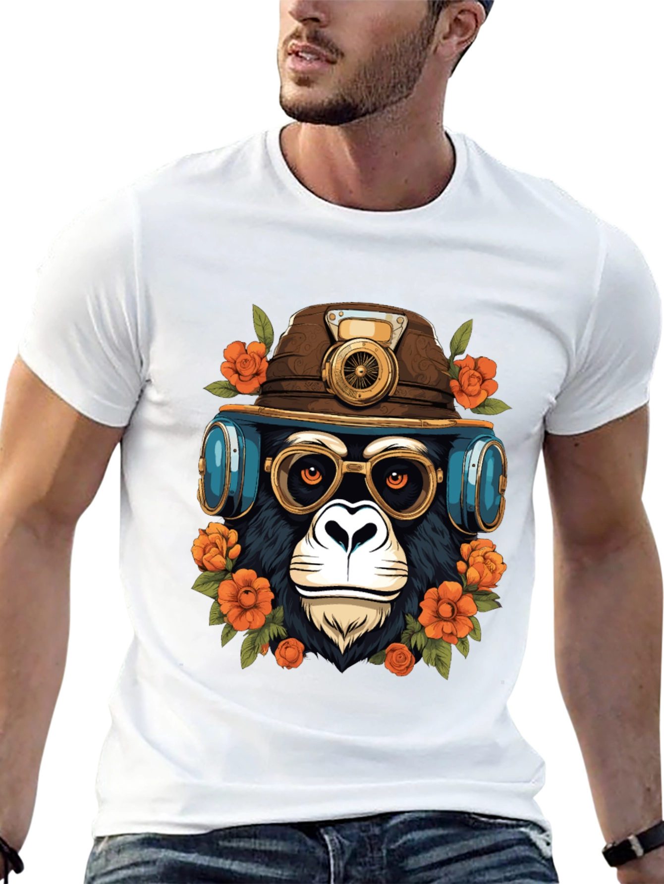 Steampunk Monkey Graphic Tee