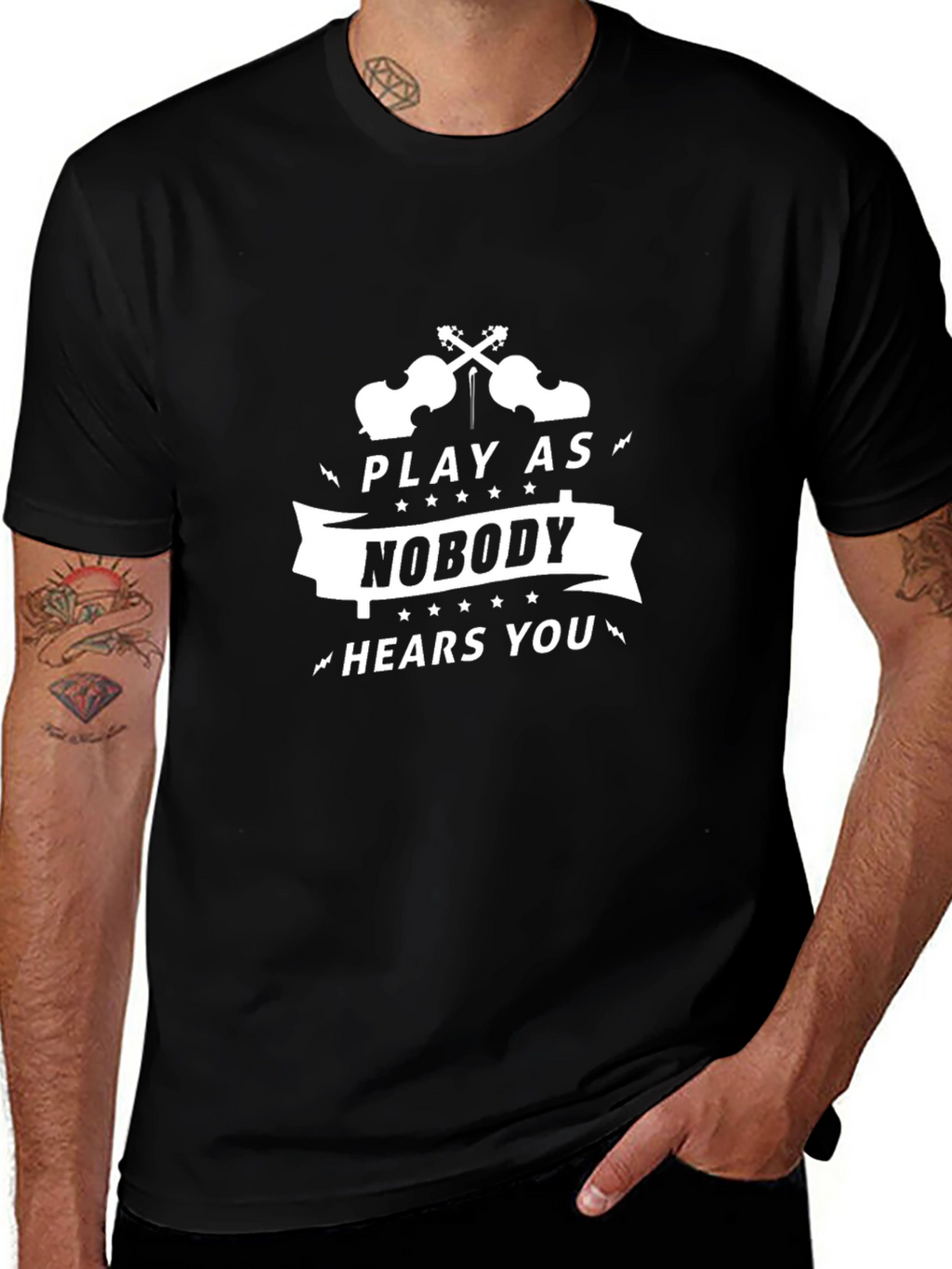 Play As Nobody Hears You Black T-Shirt