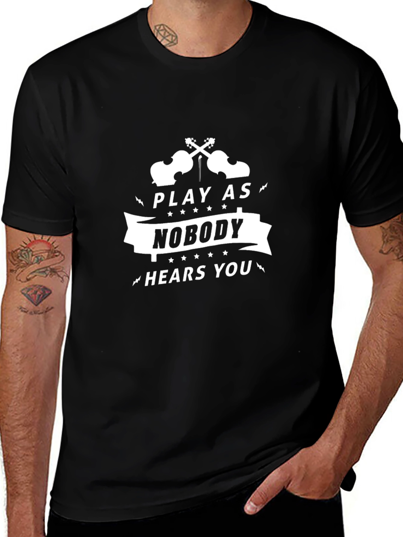 Play As Nobody Hears You Black T-Shirt