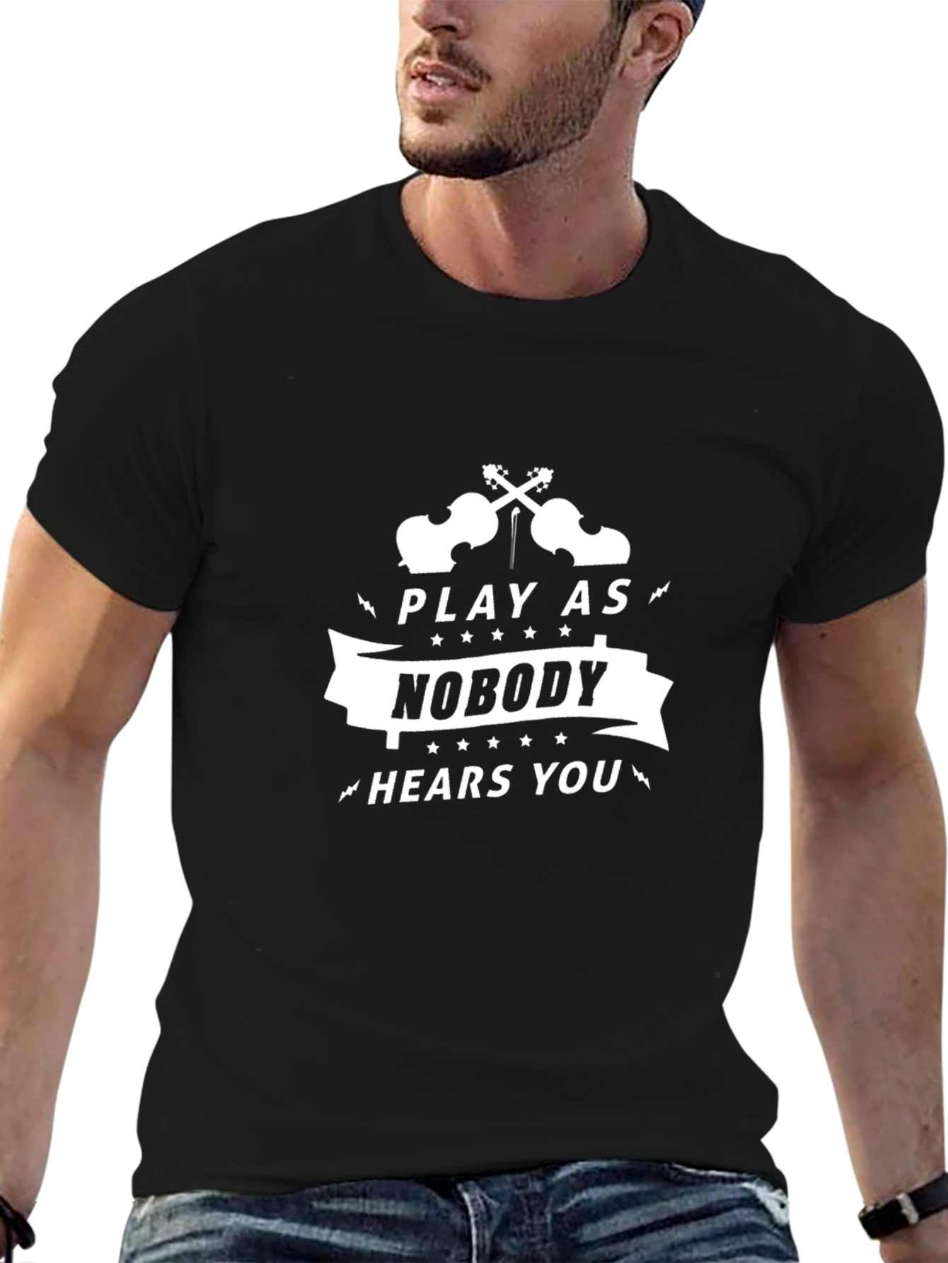 Play As Nobody Hears You Black T-Shirt