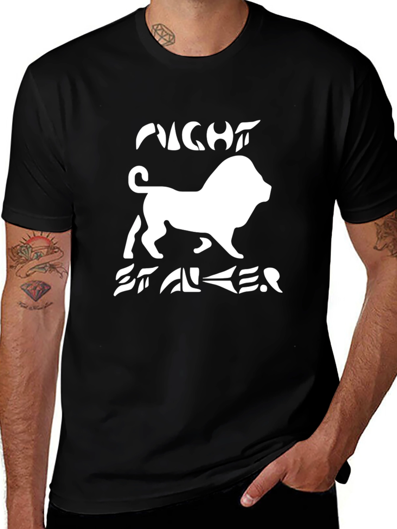 Night Stalker Lion Graphic T-Shirt