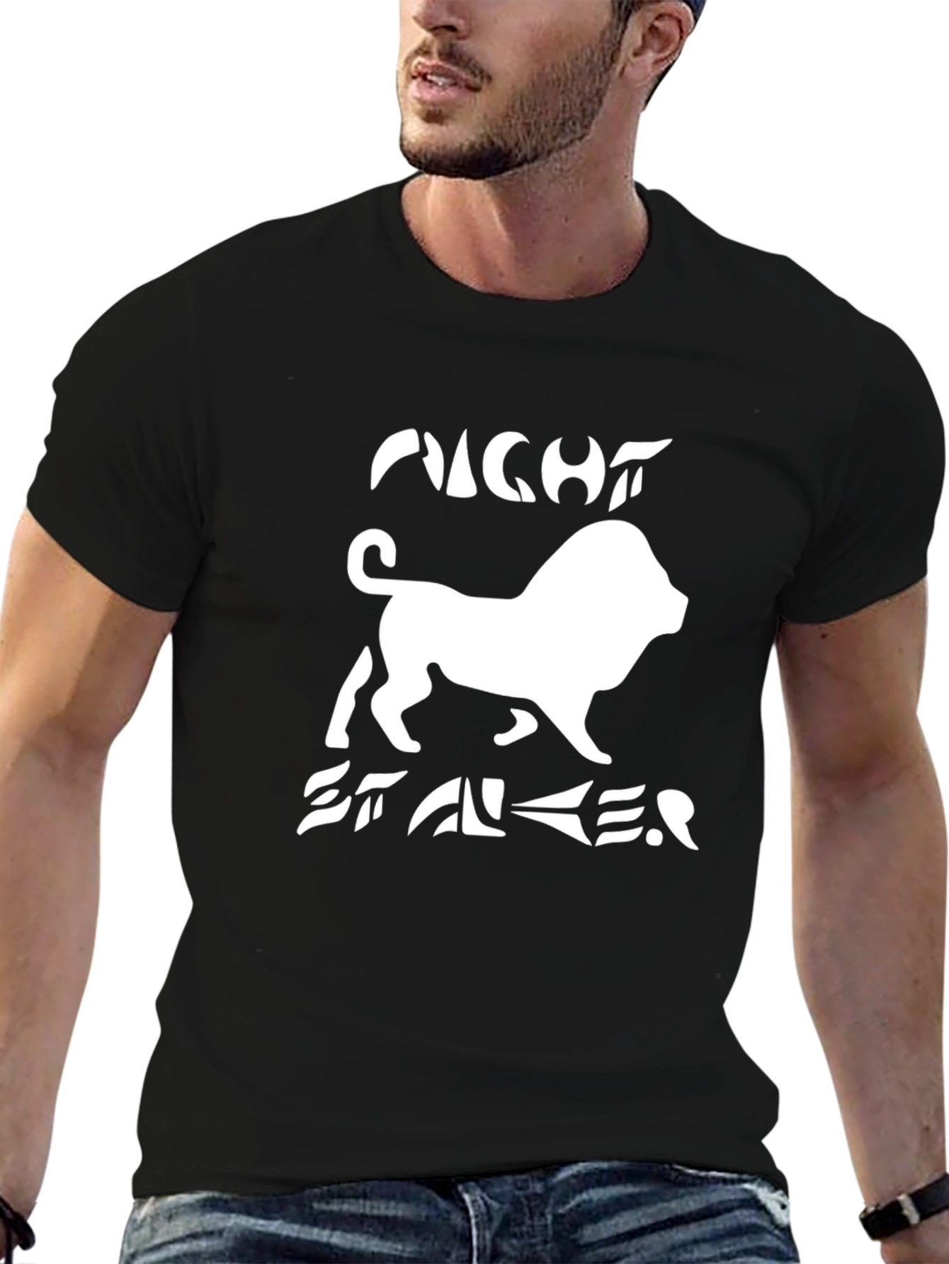 Night Stalker Lion Graphic T-Shirt