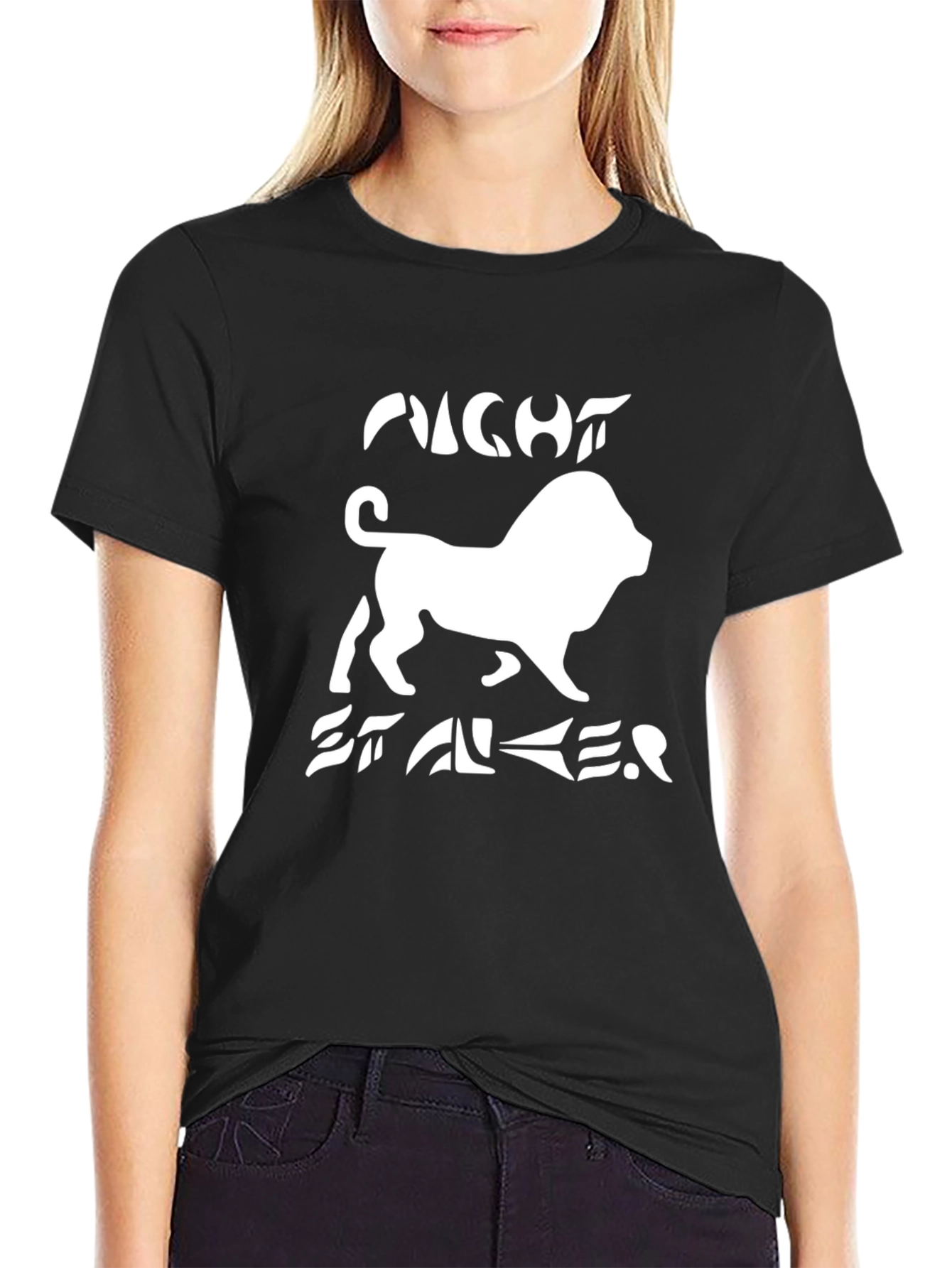 Night Stalker Lion Graphic T-Shirt