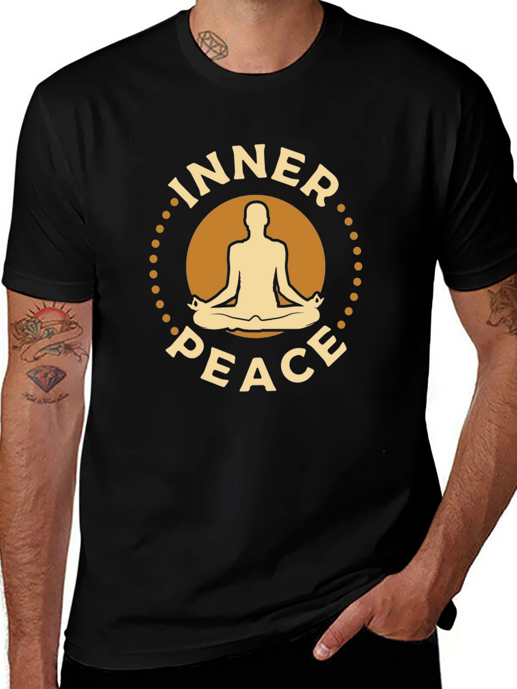 Inner Peace Yoga Meditation Graphic T-Shirt