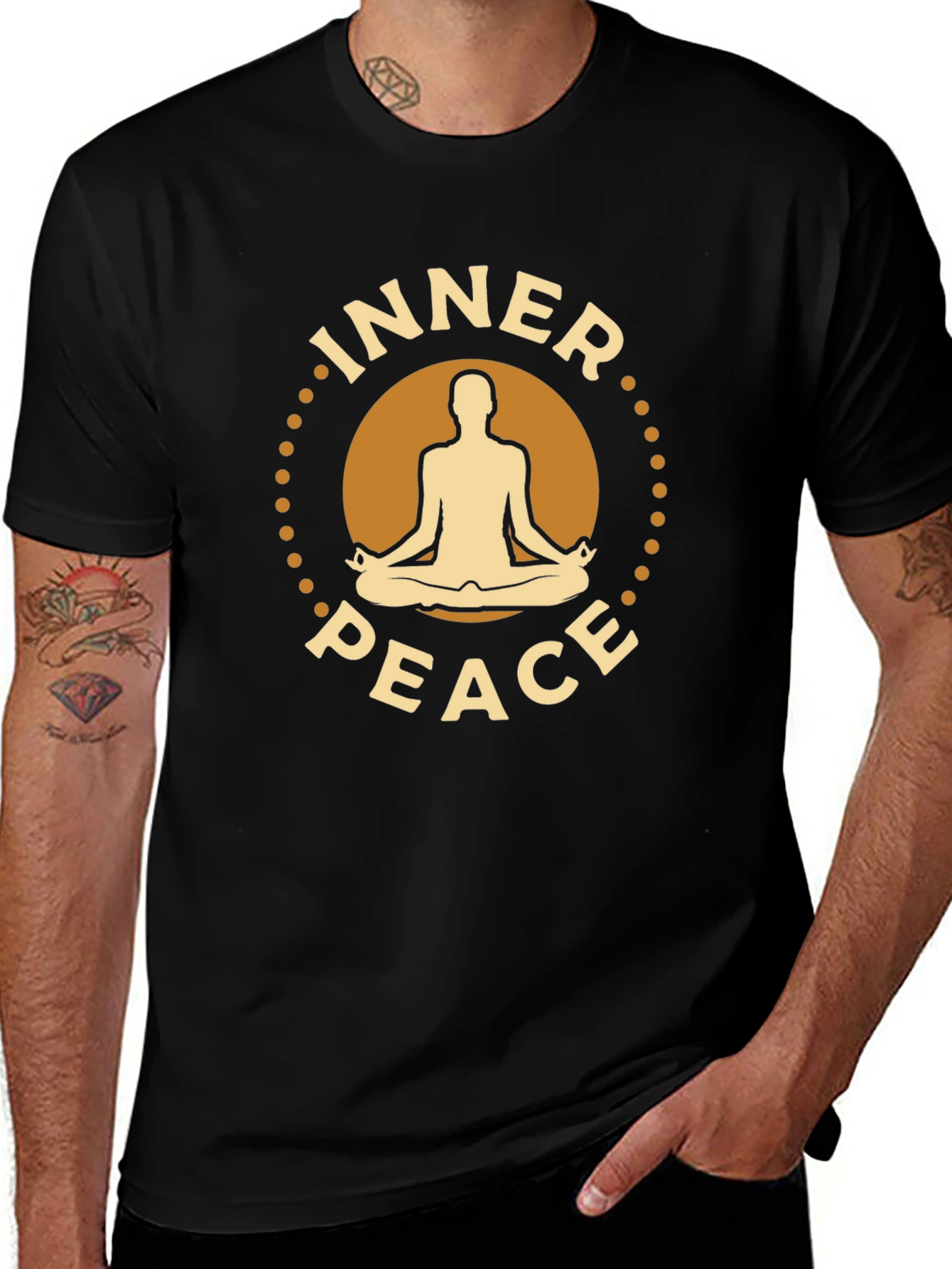 Inner Peace Yoga Meditation Graphic T-Shirt
