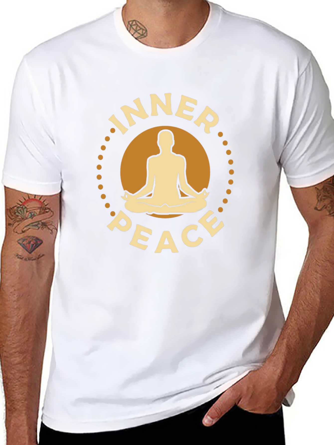 Inner Peace Yoga Meditation Graphic T-Shirt