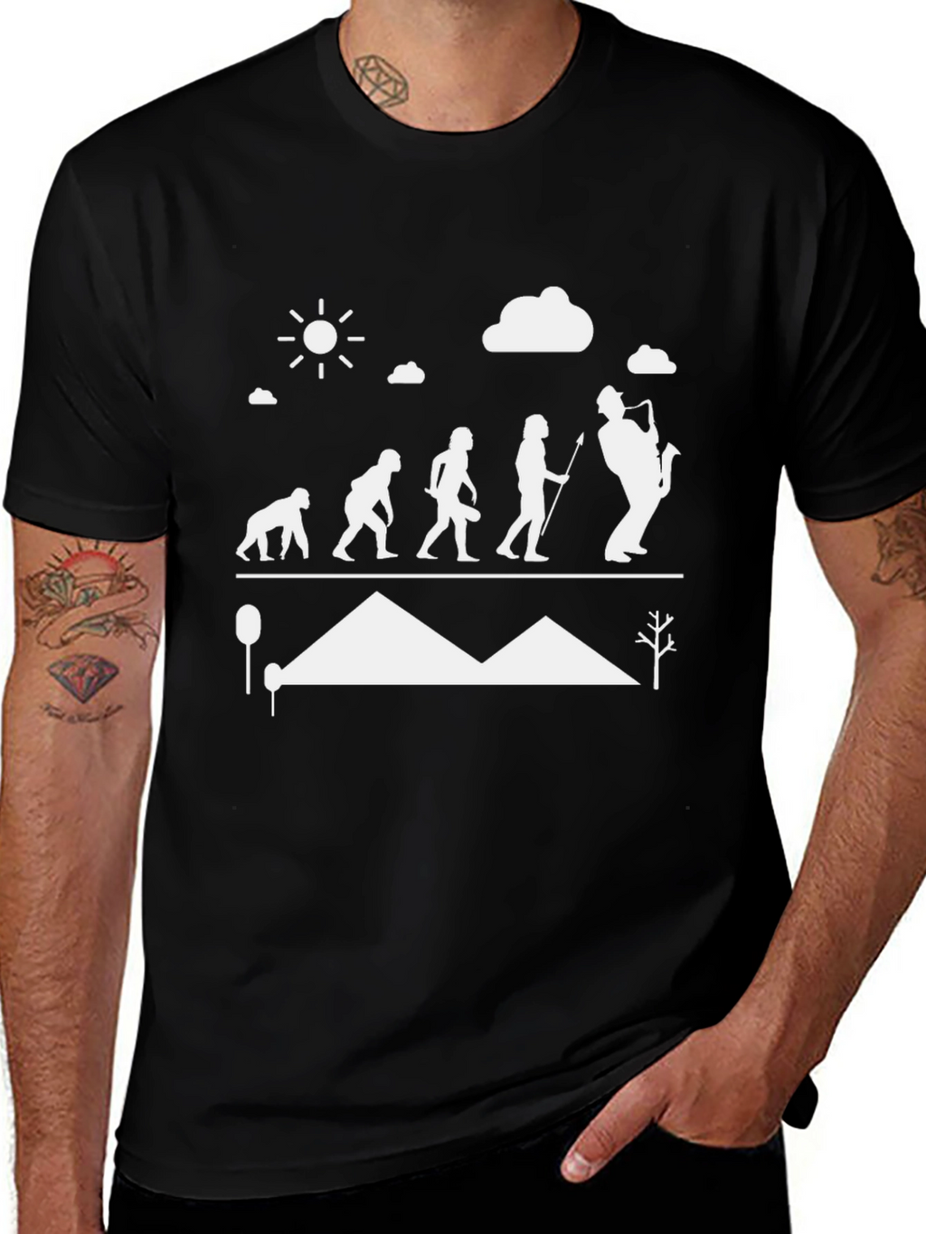 Evolution of Jazz Saxophone Player T-Shirt