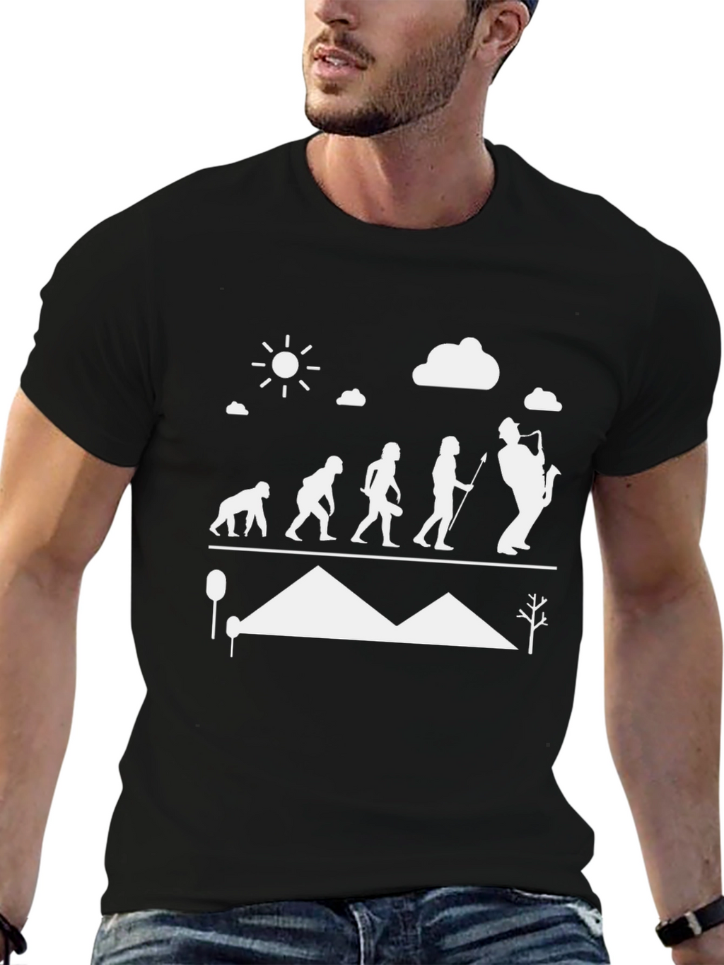 Evolution of Jazz Saxophone Player T-Shirt