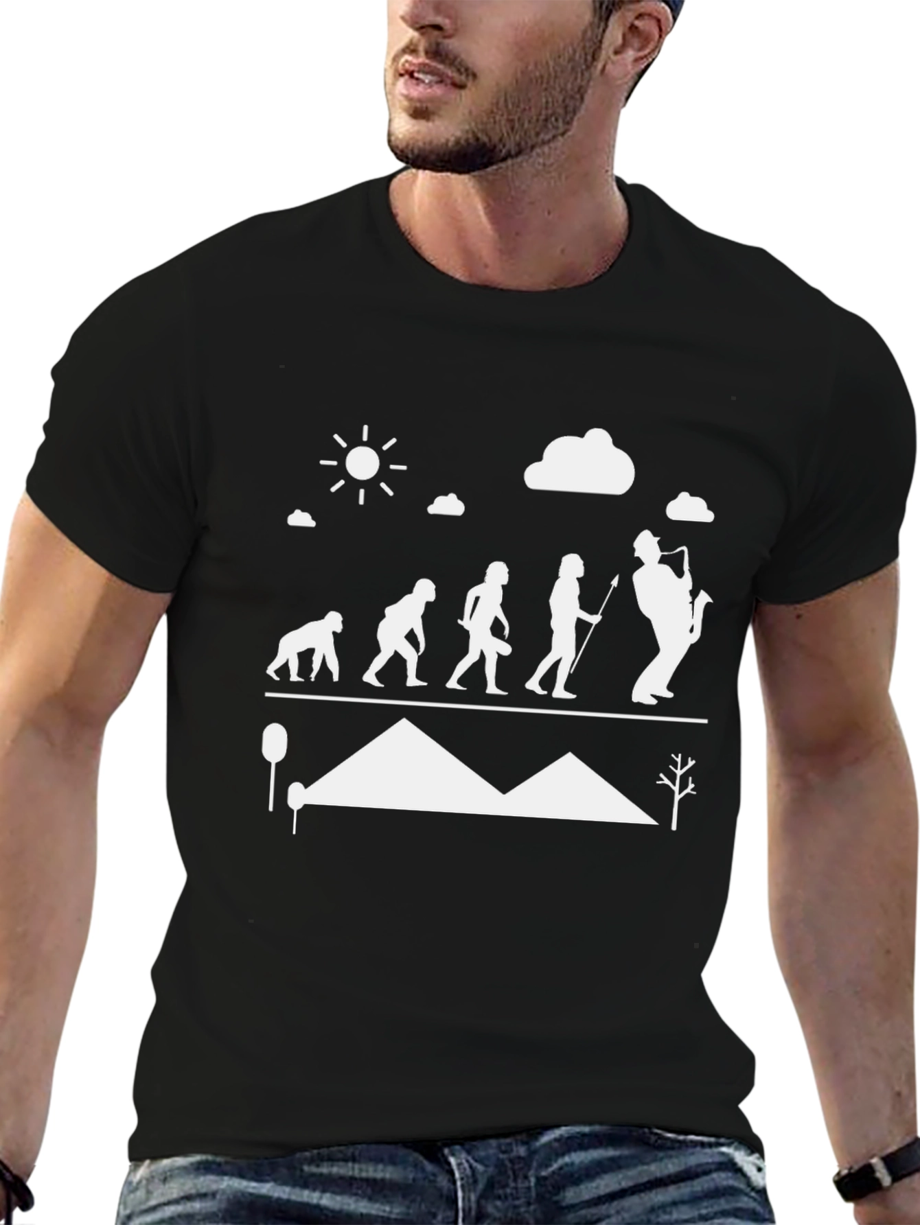Evolution of Jazz Saxophone Player T-Shirt
