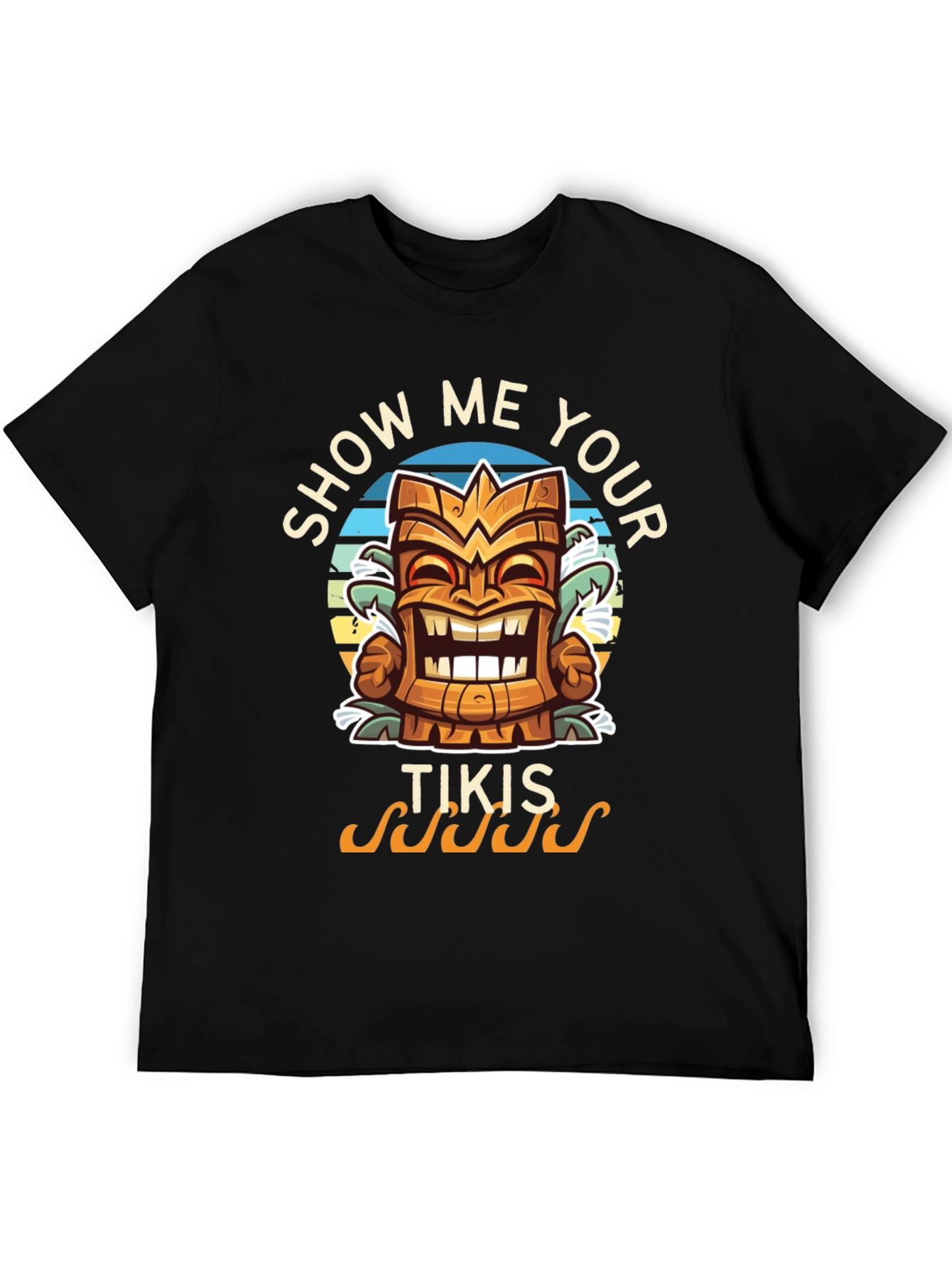 Show Me Your Tikis Graphic Tee - Hawaiian Theme Shirt