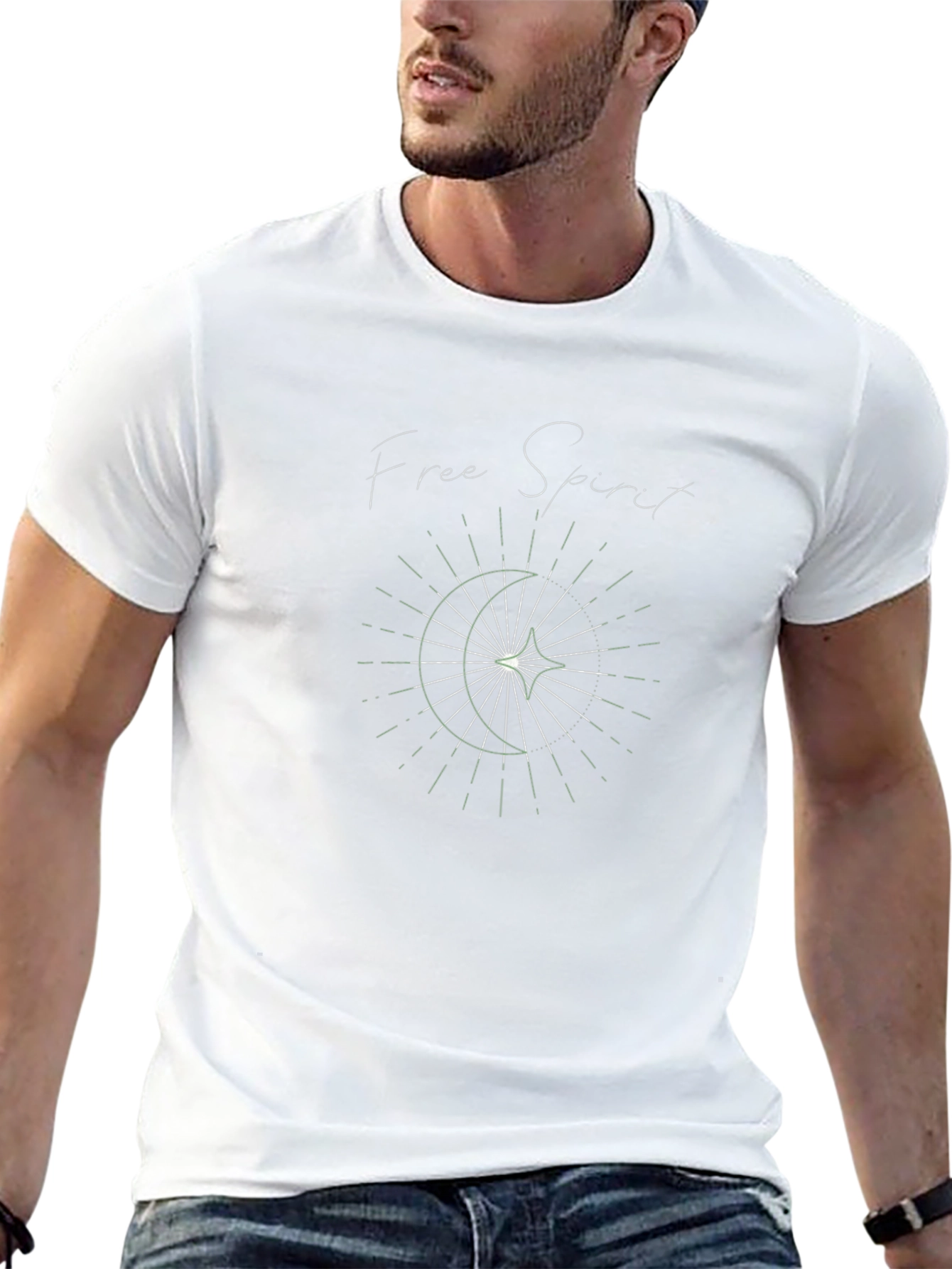 Free Spirit Graphic Tee - Soft Black Cotton T-Shirt