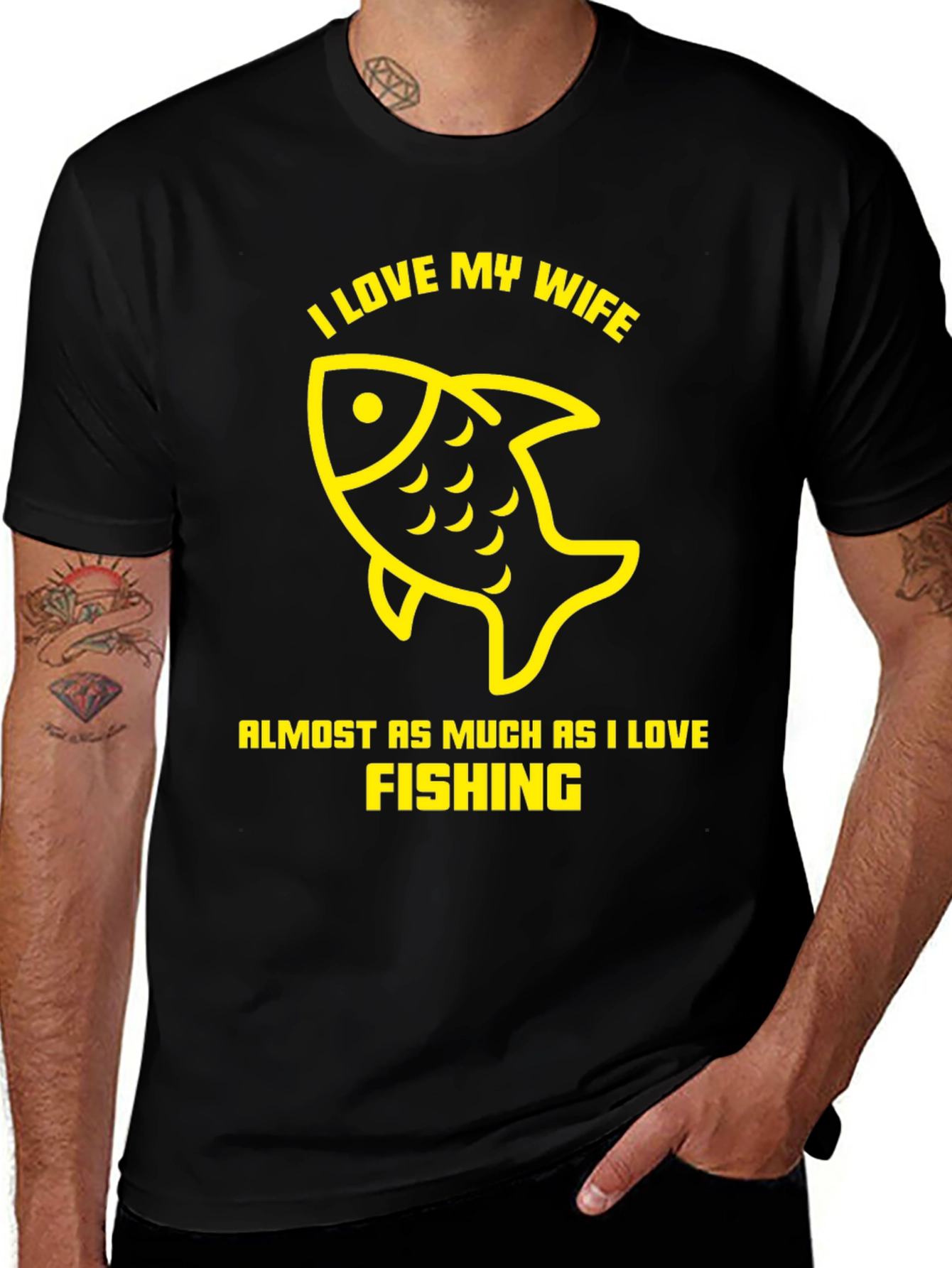 I Love My Wife Fishing T-Shirt