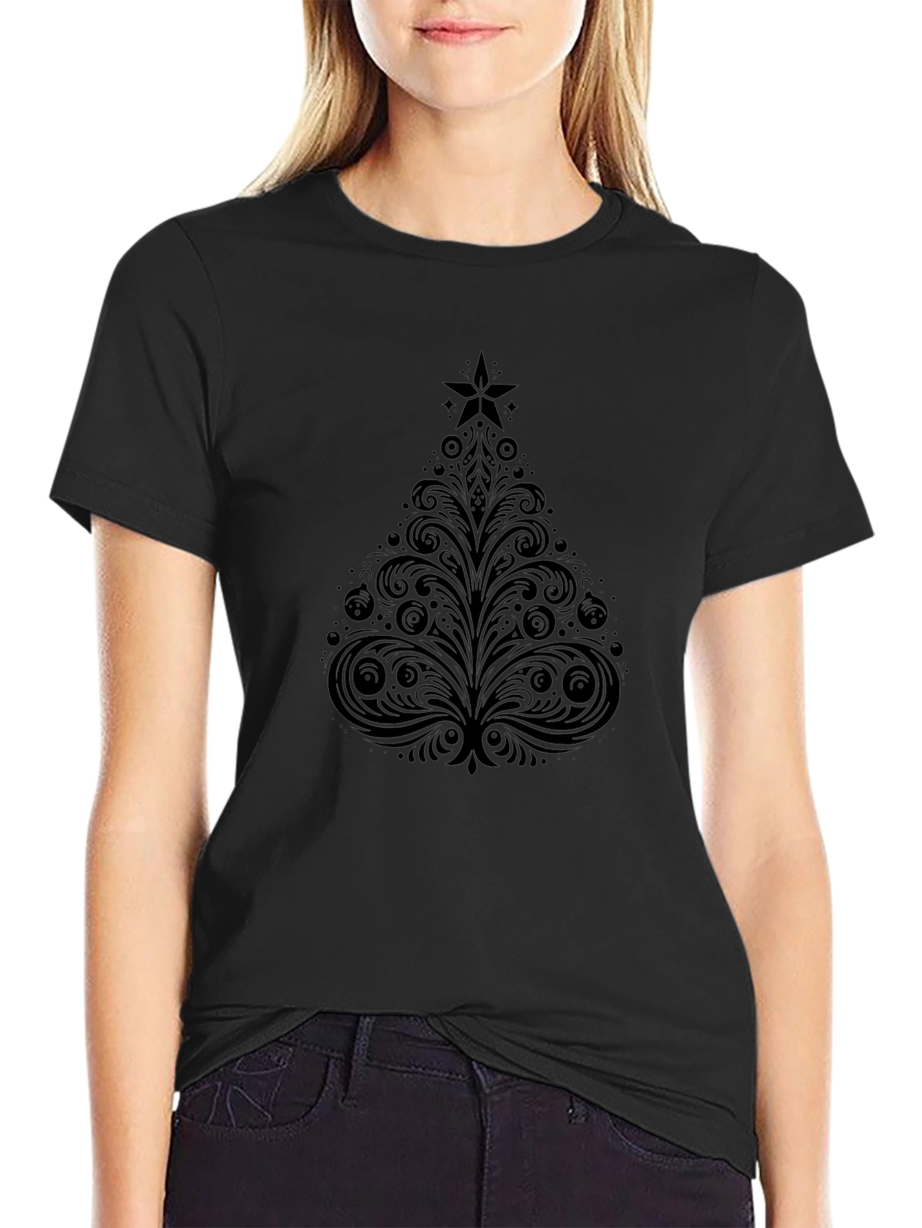 Elegant Christmas Tree Graphic Tee