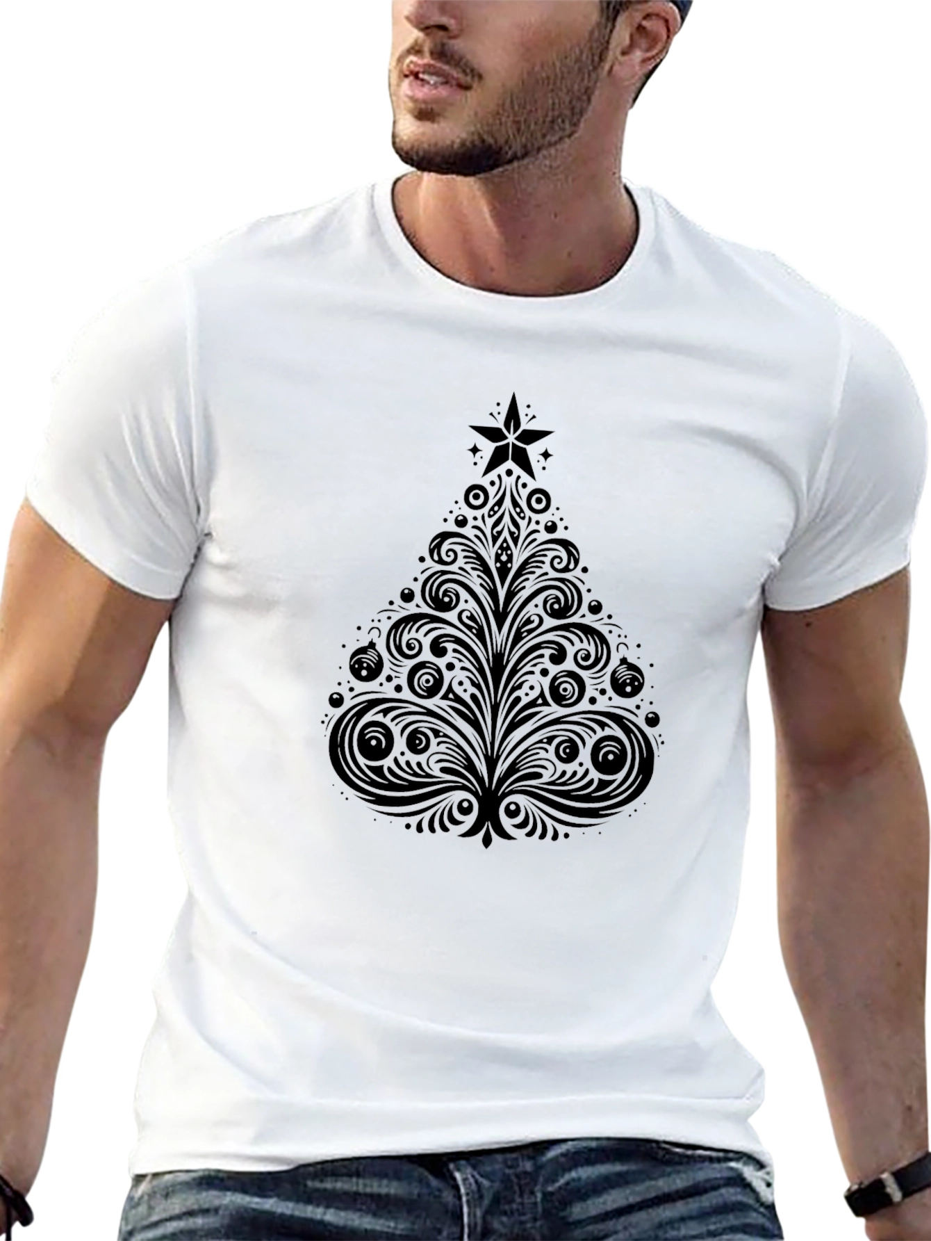 Elegant Christmas Tree Graphic Tee