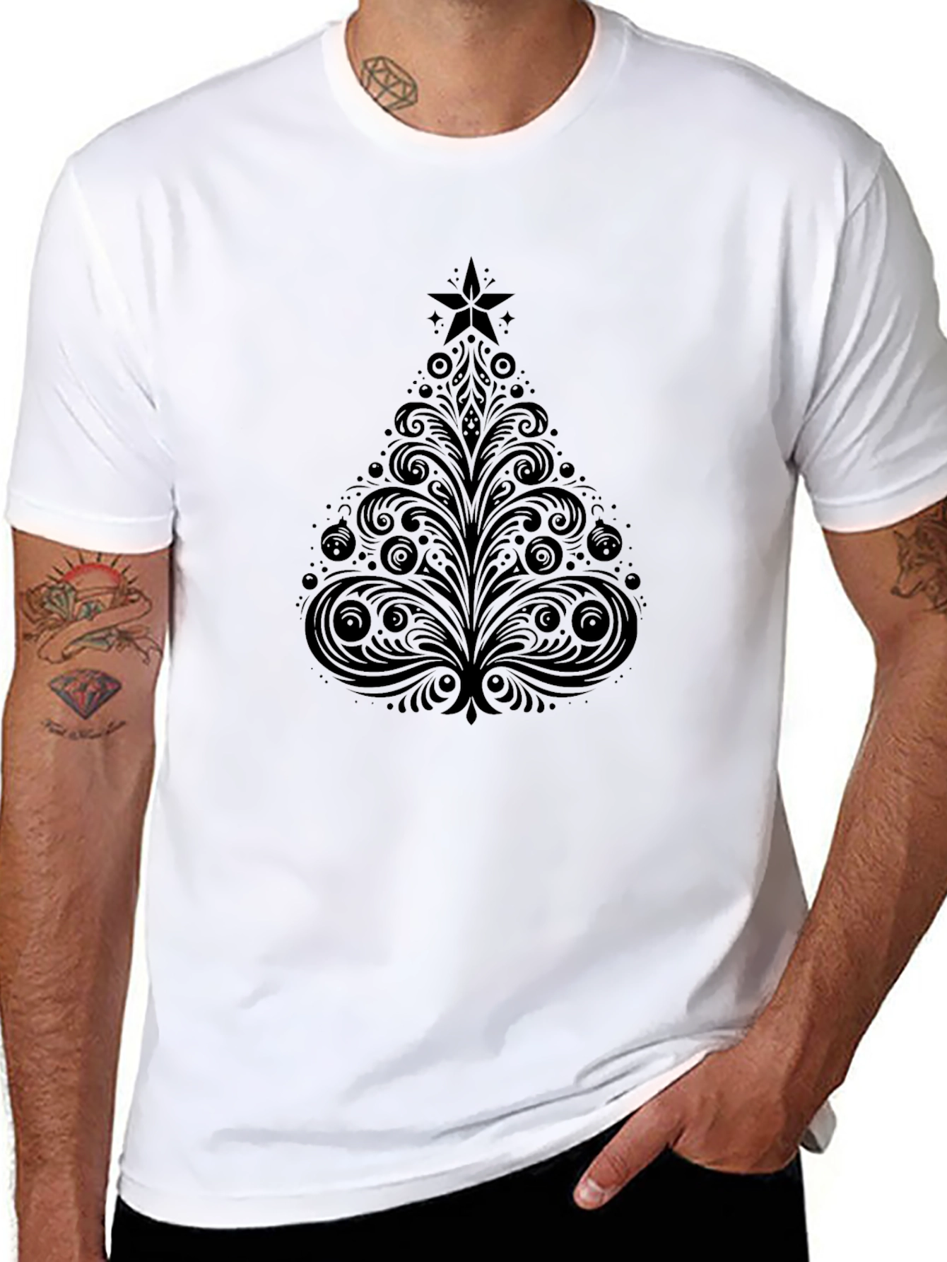 Elegant Christmas Tree Graphic Tee