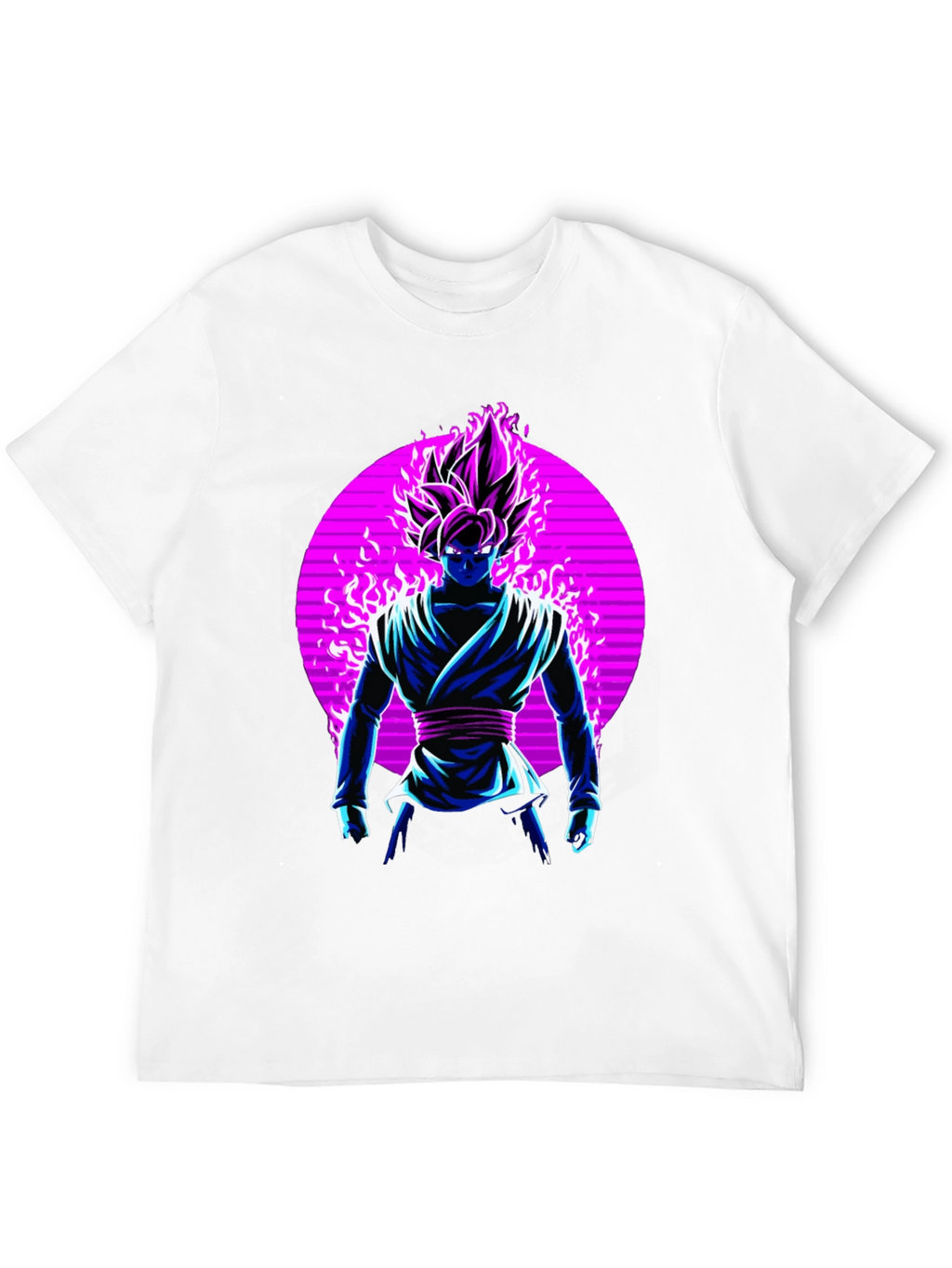 Anime Character Graphic Print Black T-Shirt