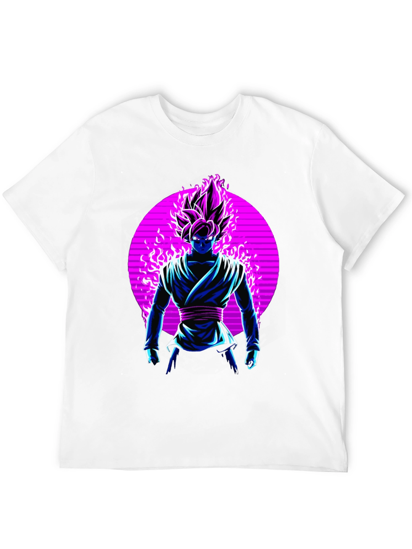 Anime Character Graphic Print Black T-Shirt