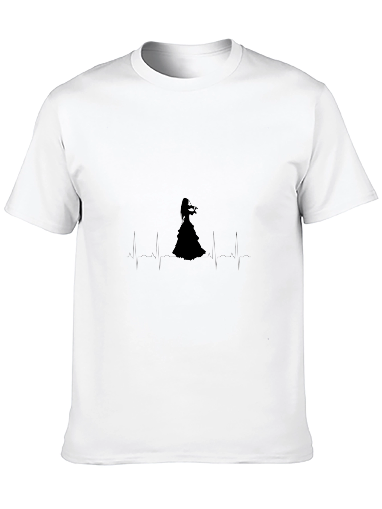 Violin Heartbeat Black T-Shirt