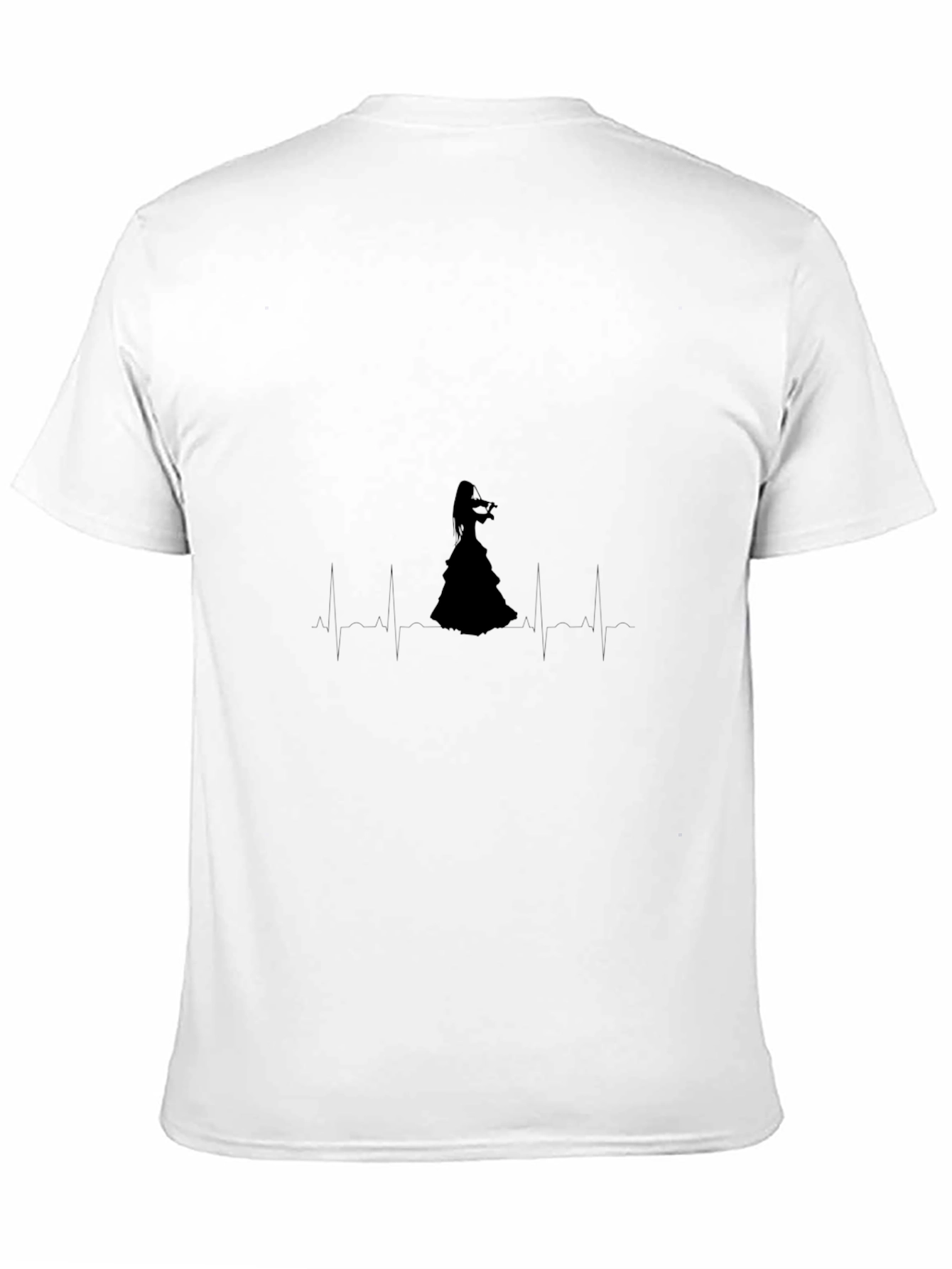 Violin Heartbeat Black T-Shirt