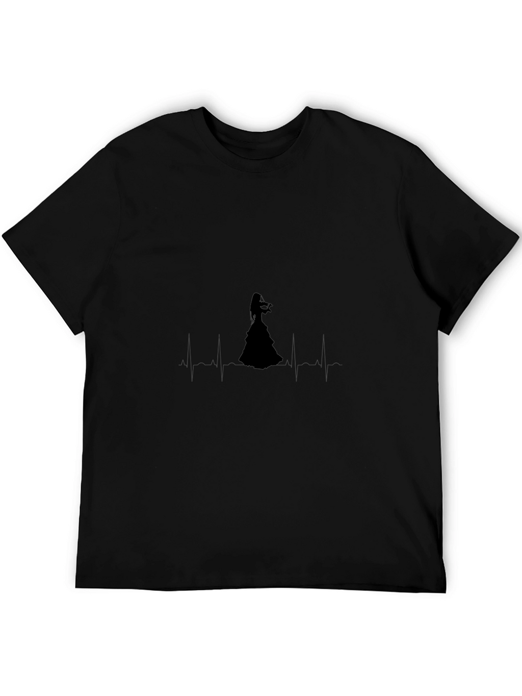 Violin Heartbeat Black T-Shirt