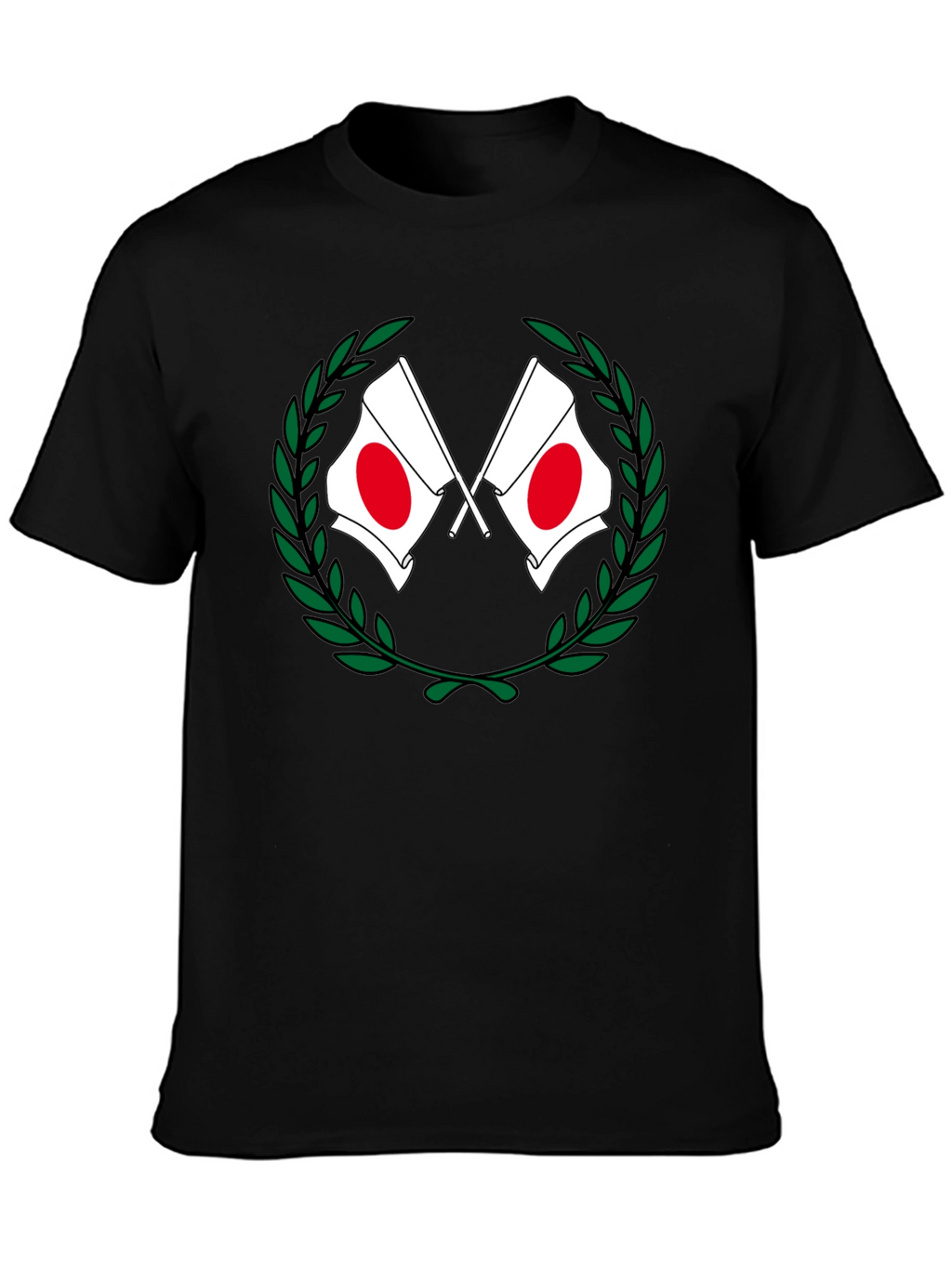 Japan Flag Laurel Wreath T-Shirt