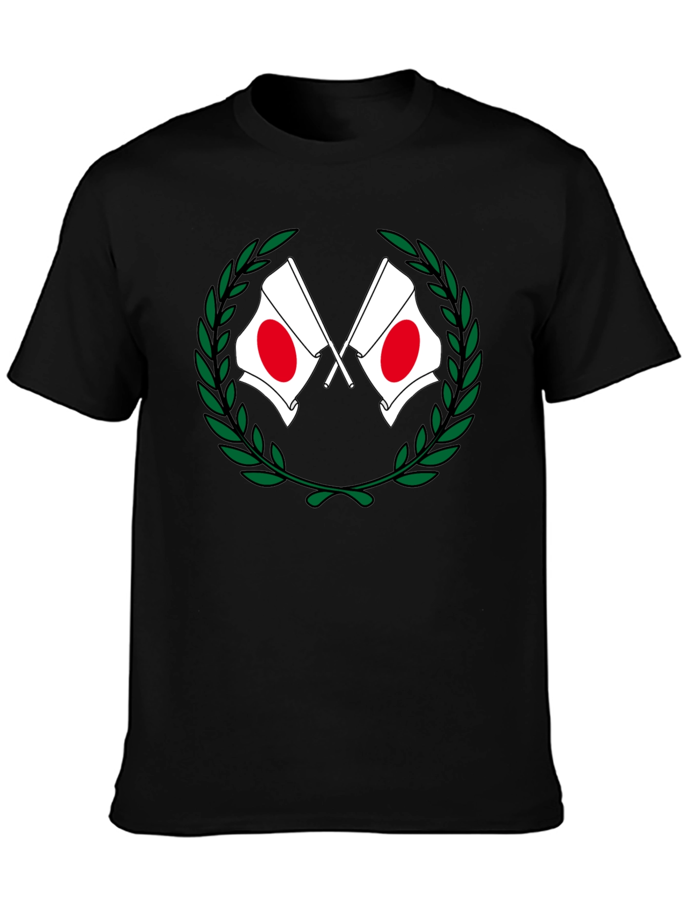 Japan Flag Laurel Wreath T-Shirt