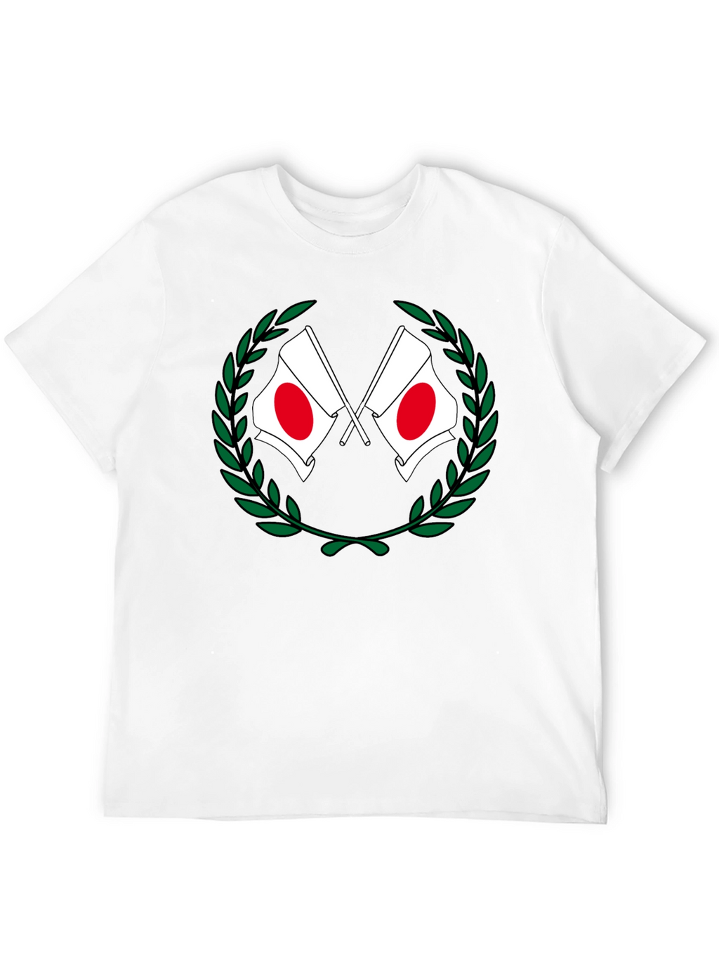 Japan Flag Laurel Wreath T-Shirt