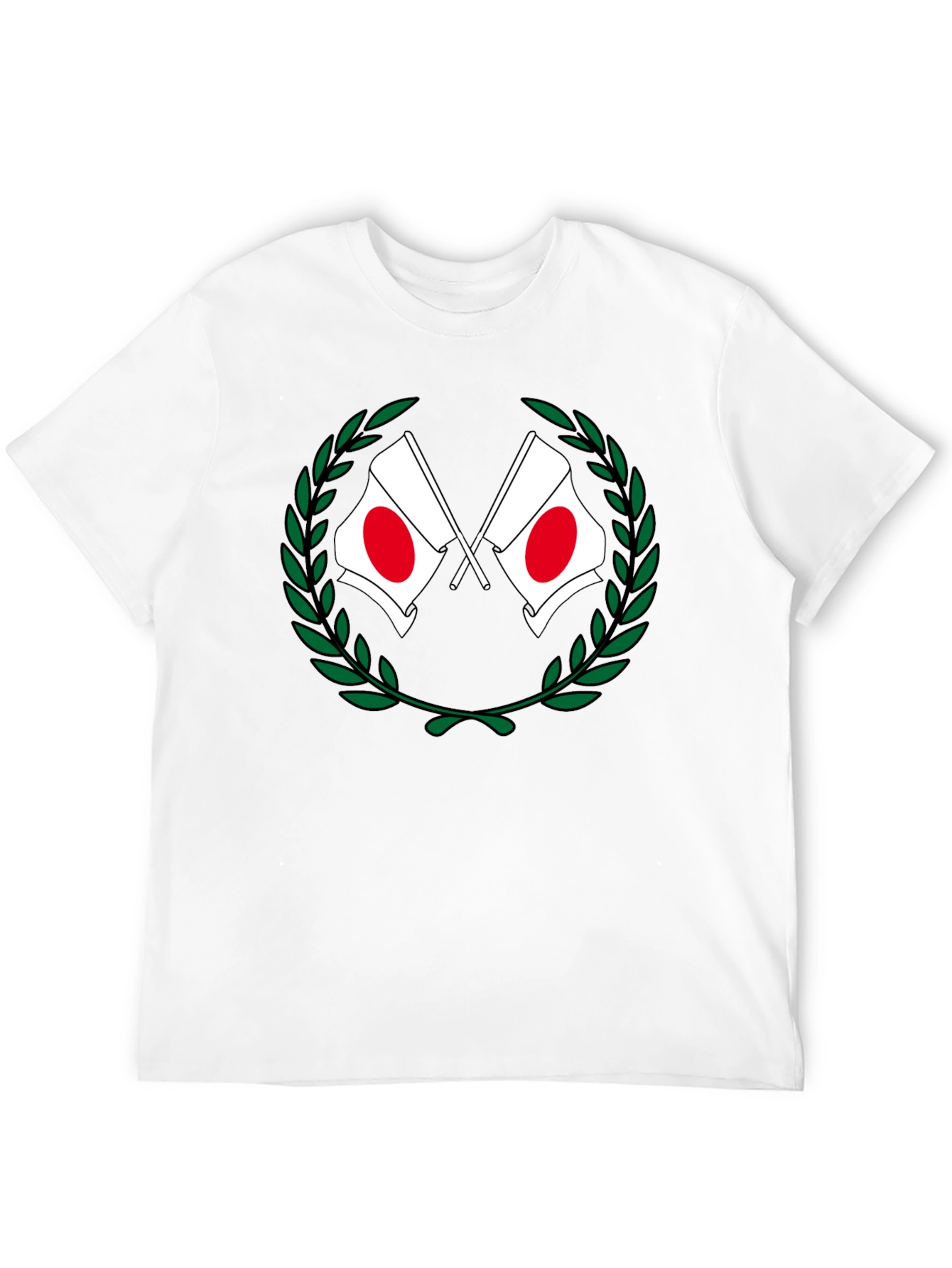 Japan Flag Laurel Wreath T-Shirt