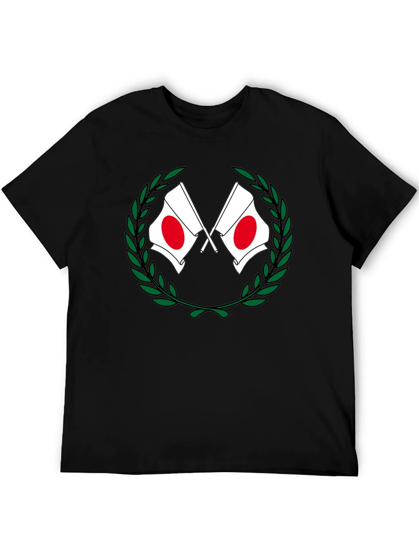 Japan Flag Laurel Wreath T-Shirt