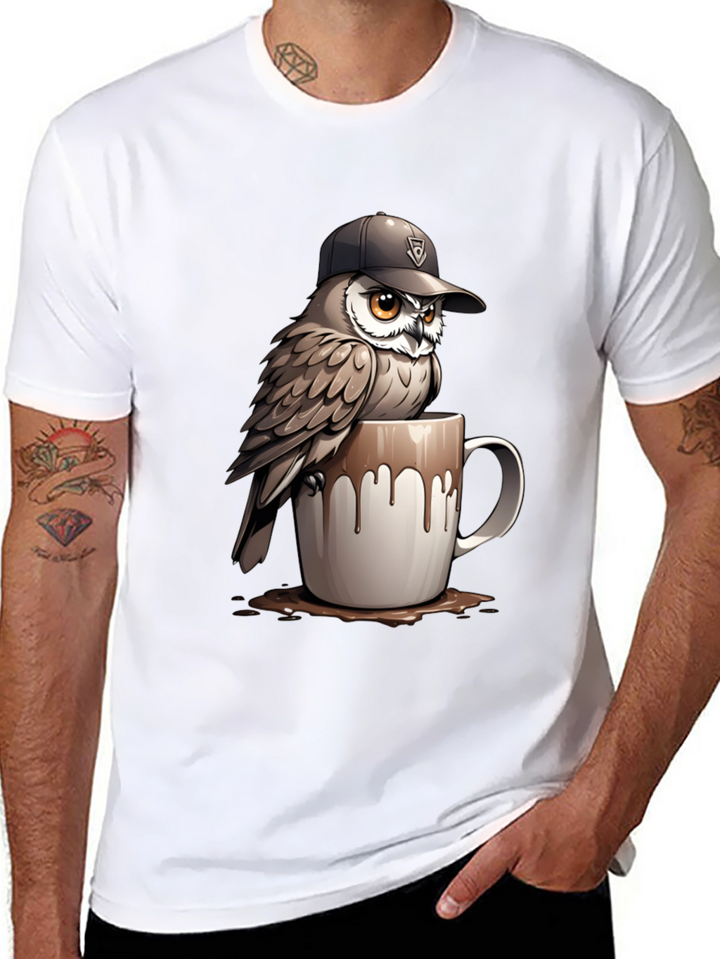 Owl in a Mug T-Shirt