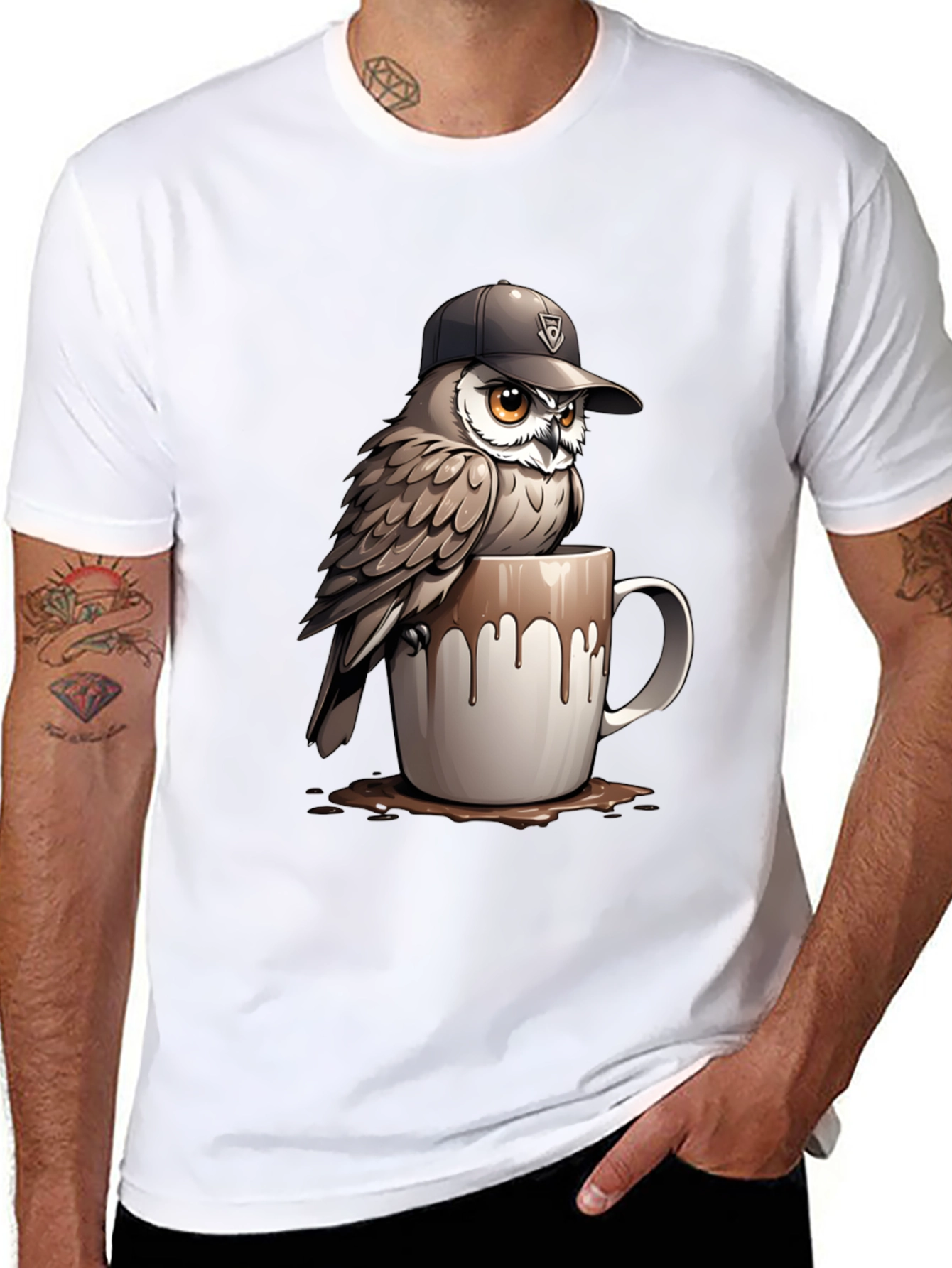 Owl in a Mug T-Shirt