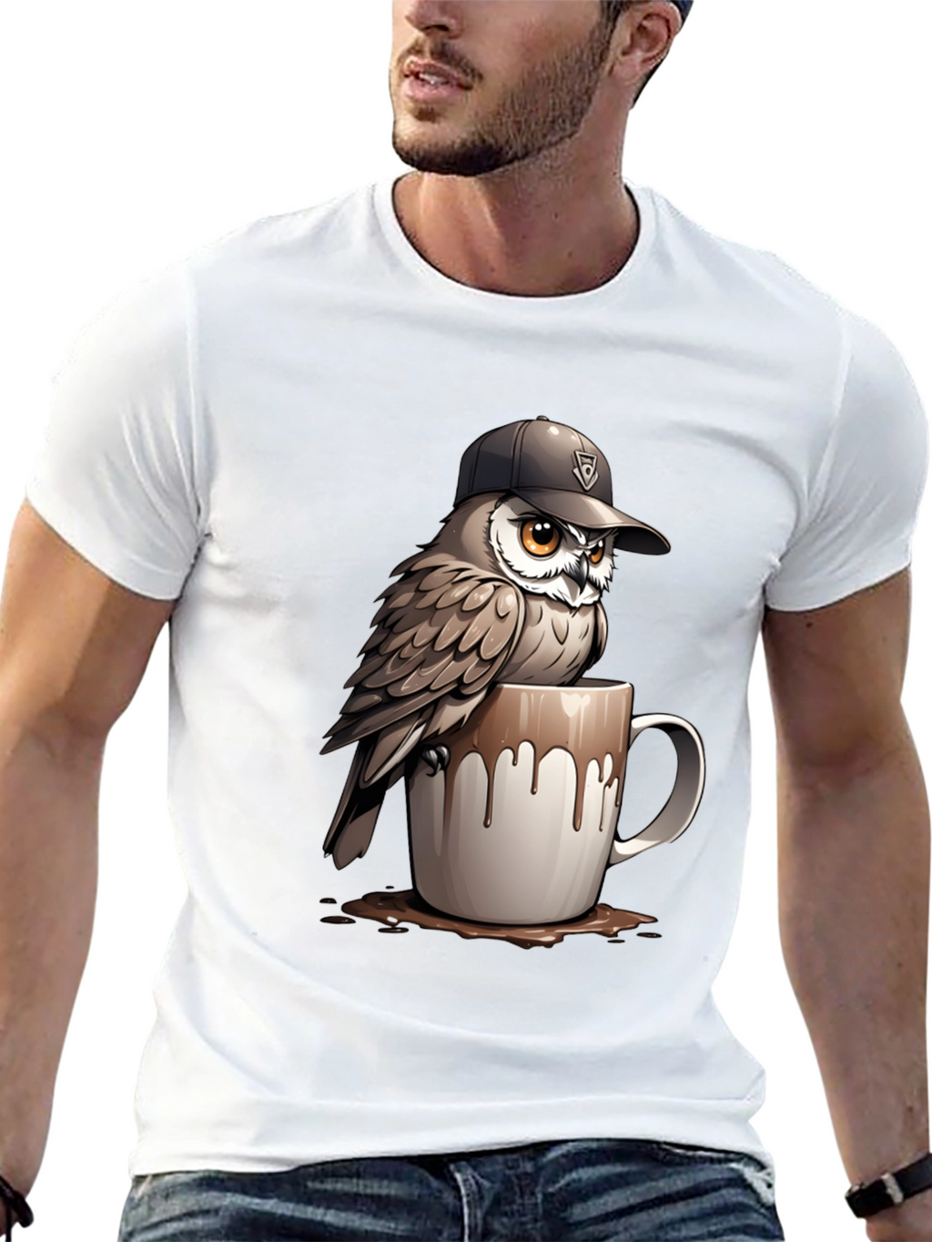 Owl in a Mug T-Shirt