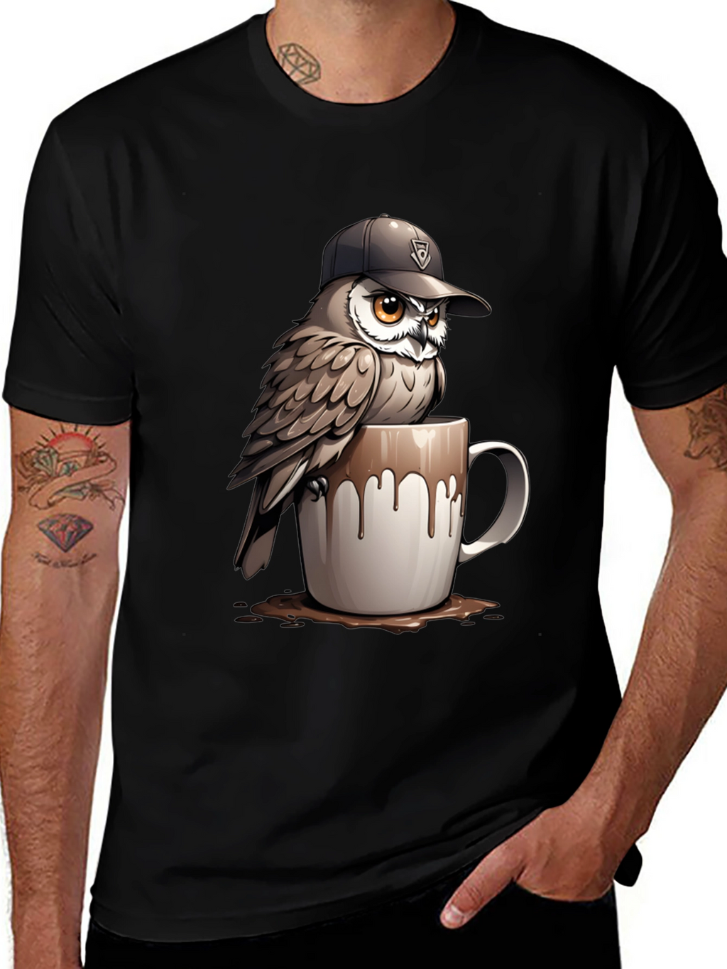 Owl in a Mug T-Shirt