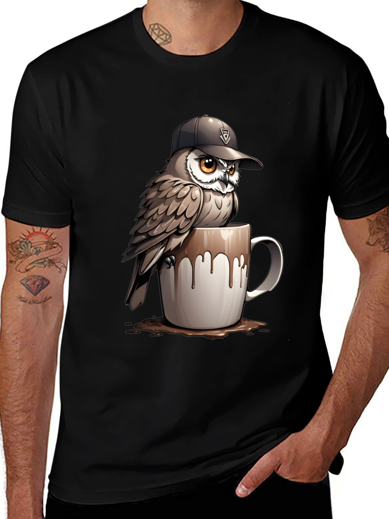 Owl in a Mug T-Shirt
