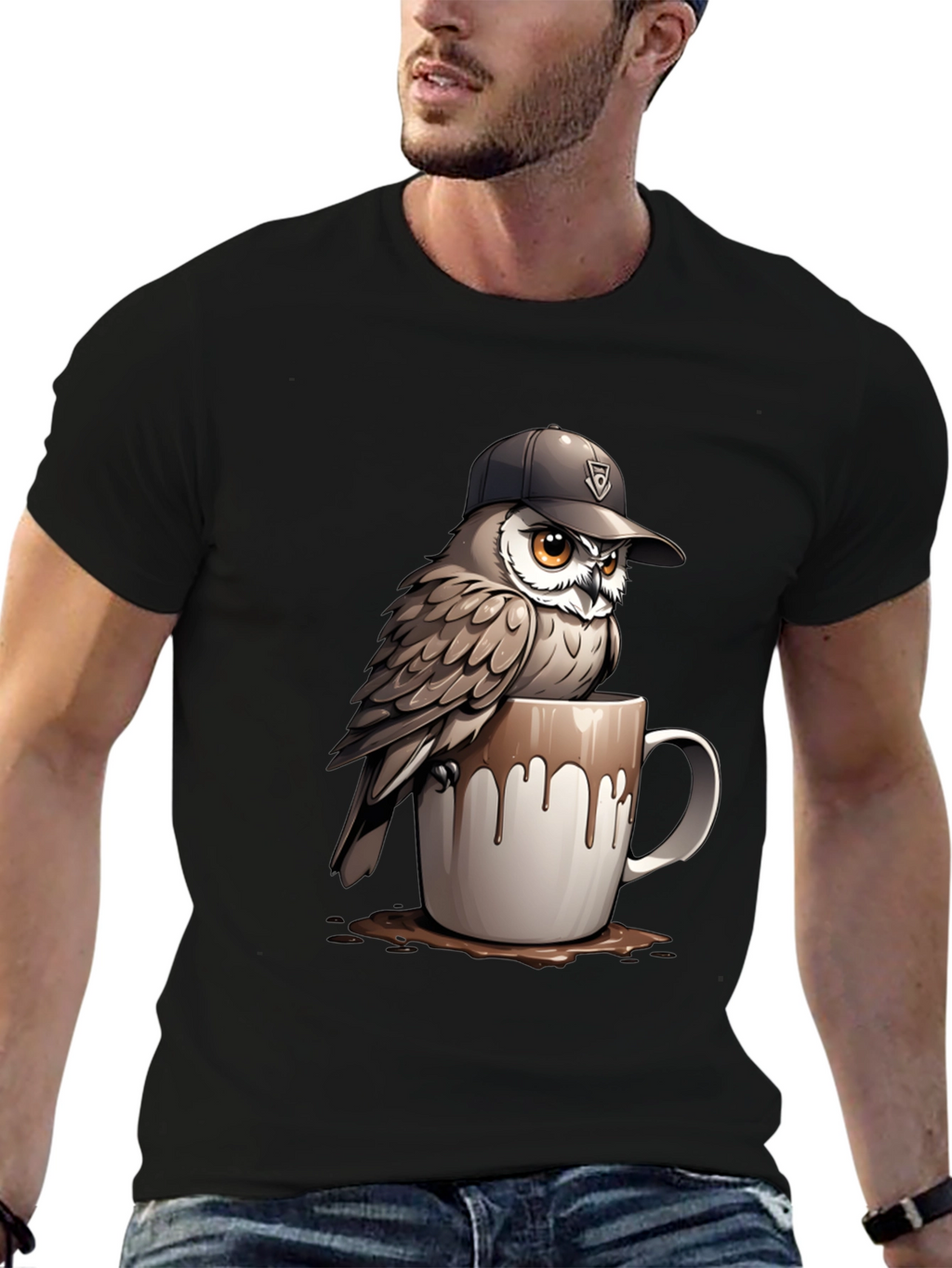 Owl in a Mug T-Shirt
