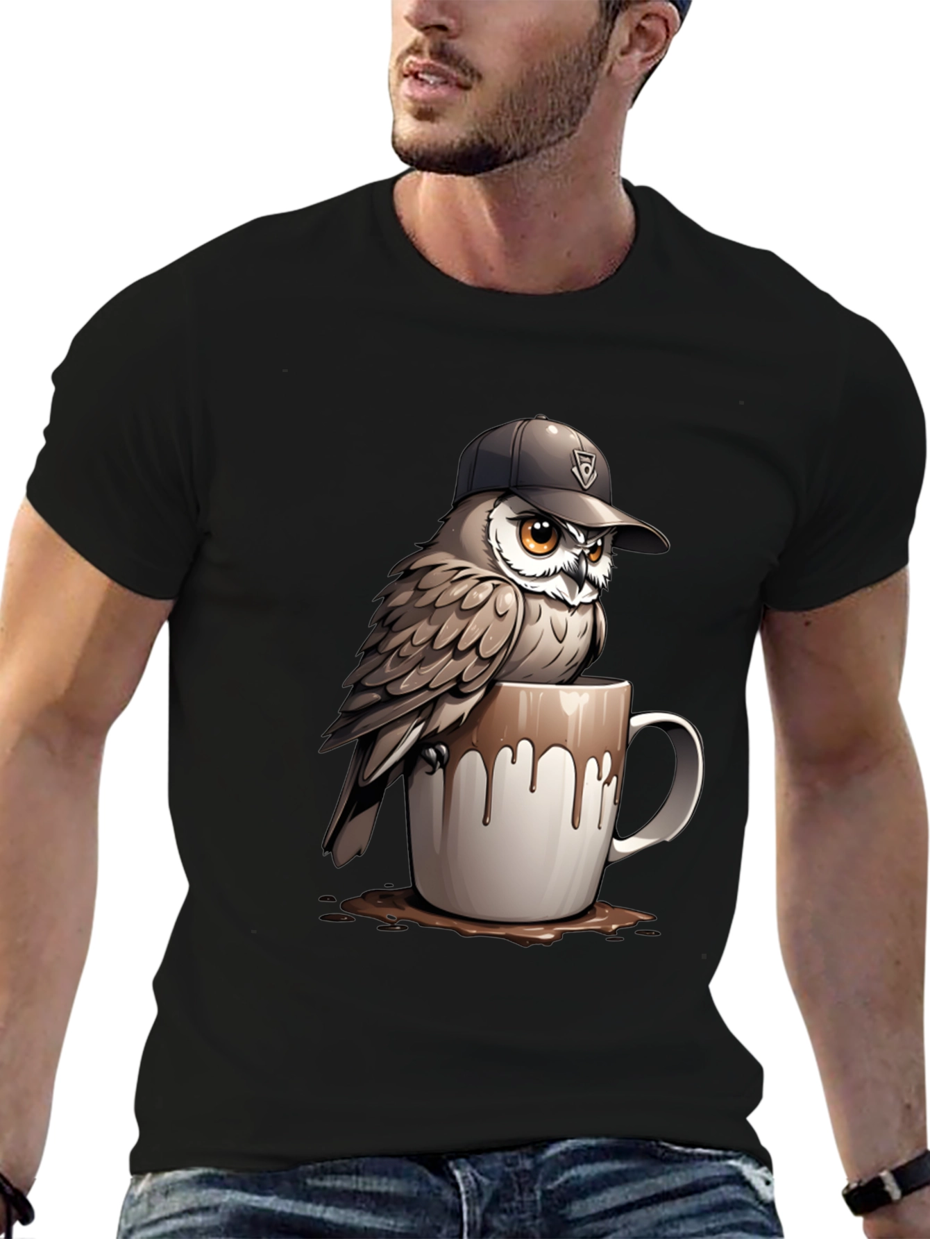 Owl in a Mug T-Shirt